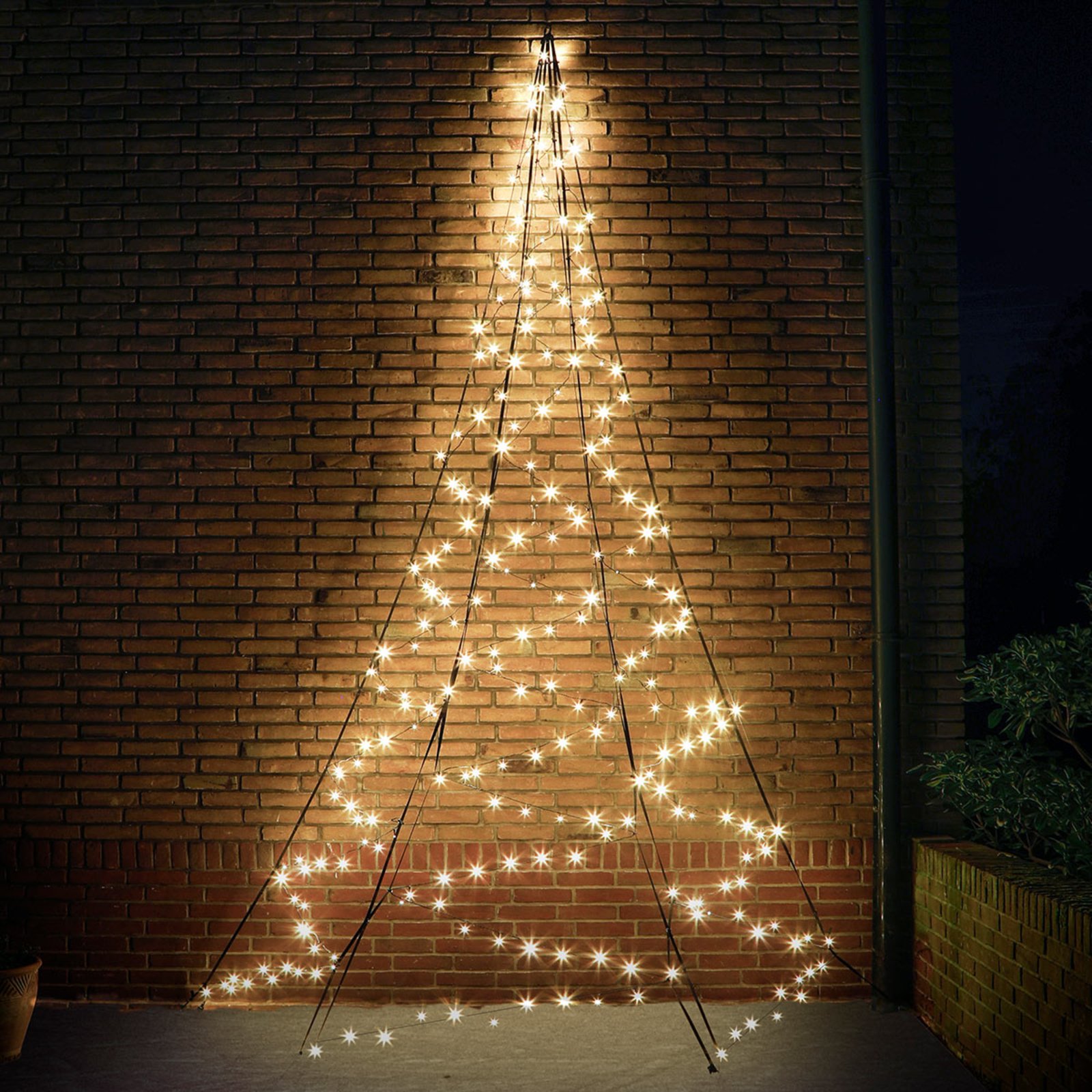 Fairybell væg-juletræ - 4 m højt