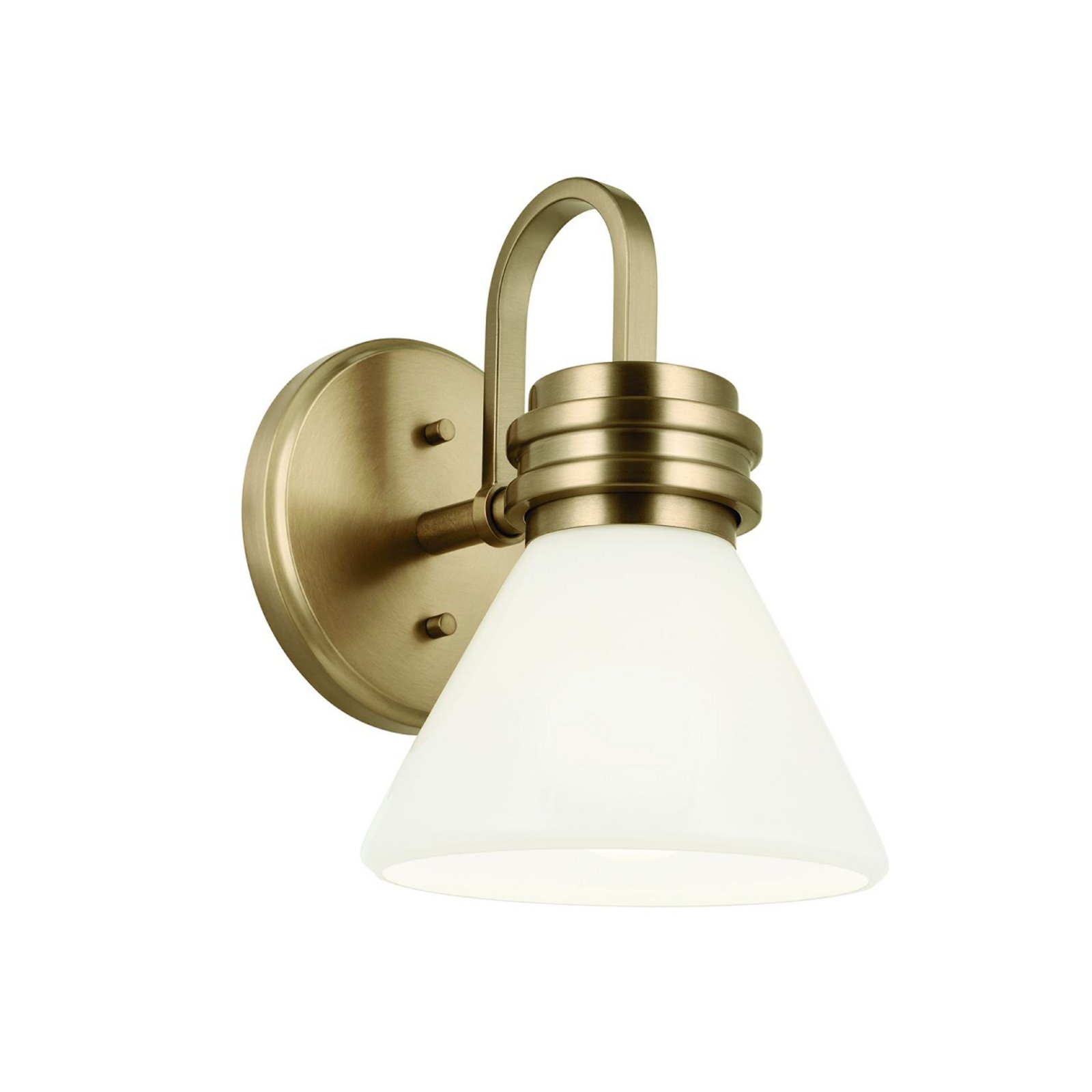 Aplique de pared Farum 1, color bronce, acero, cristal, G9