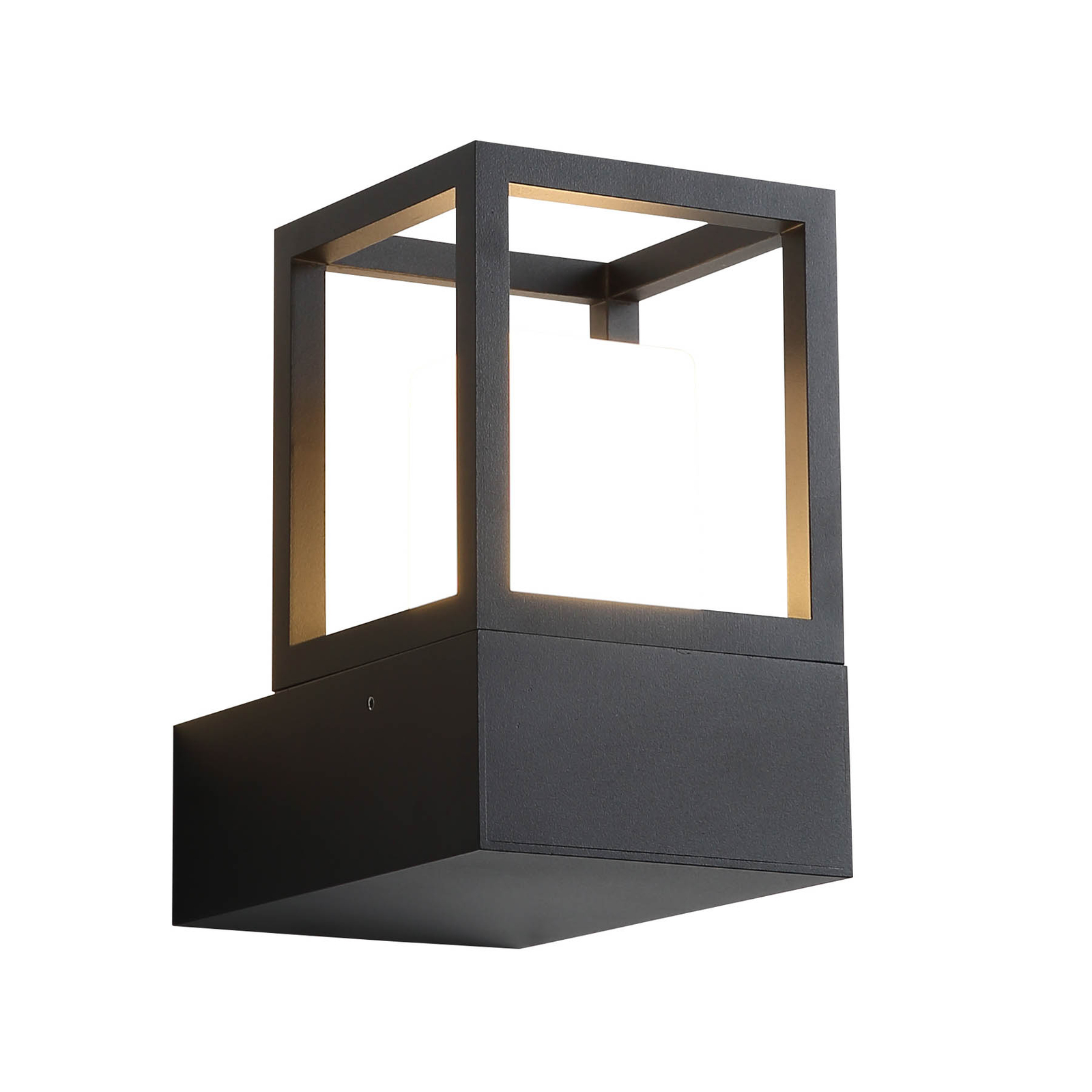 Lucande Rumina utendørs LED-vegglampe i svart