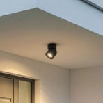 Deckenspot Oscar, schwarz, Aluminium, Höhe 13,5 cm, GU10