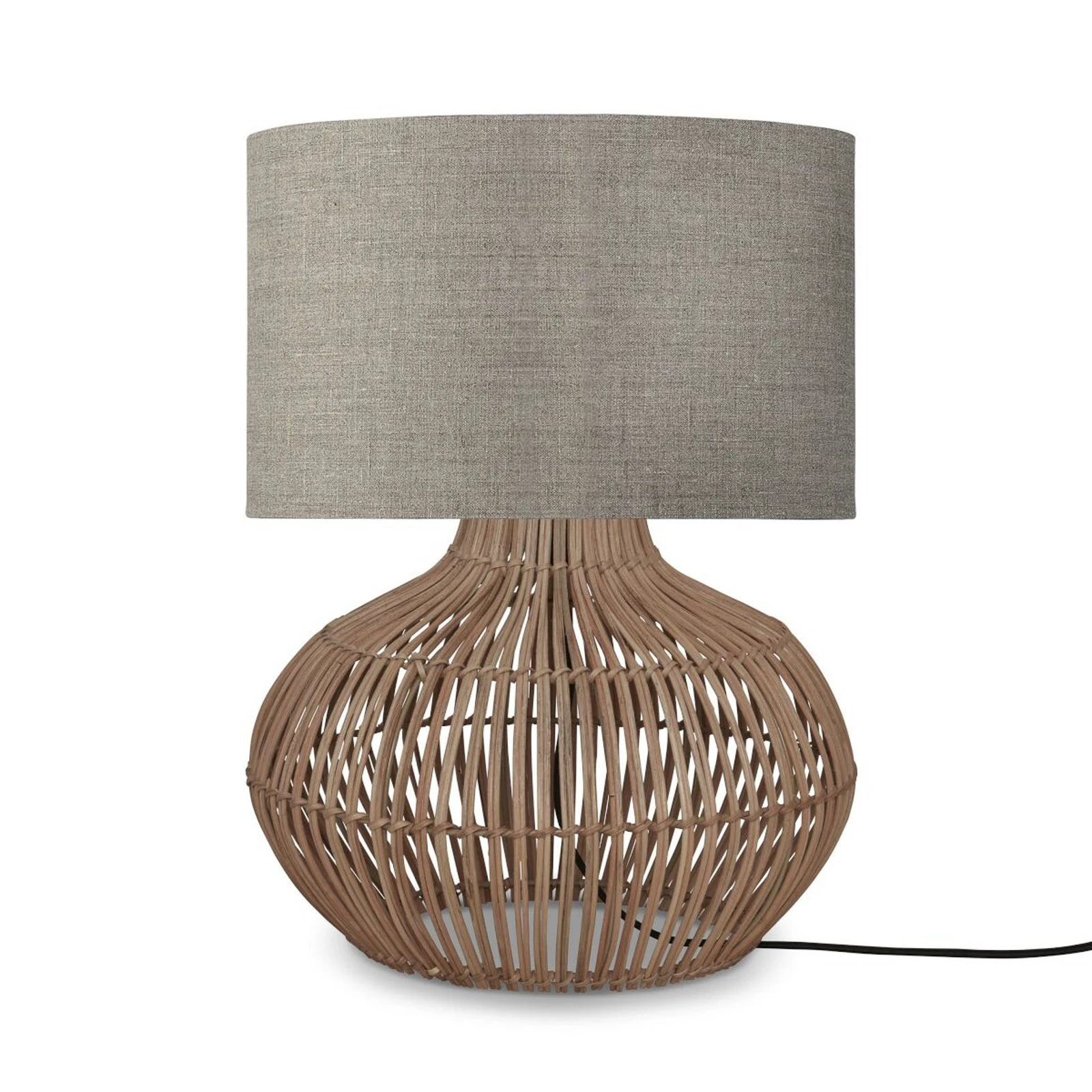 Stolová lampa GOOD & MOJO Kalahari, 32 cm, tmavé plátno