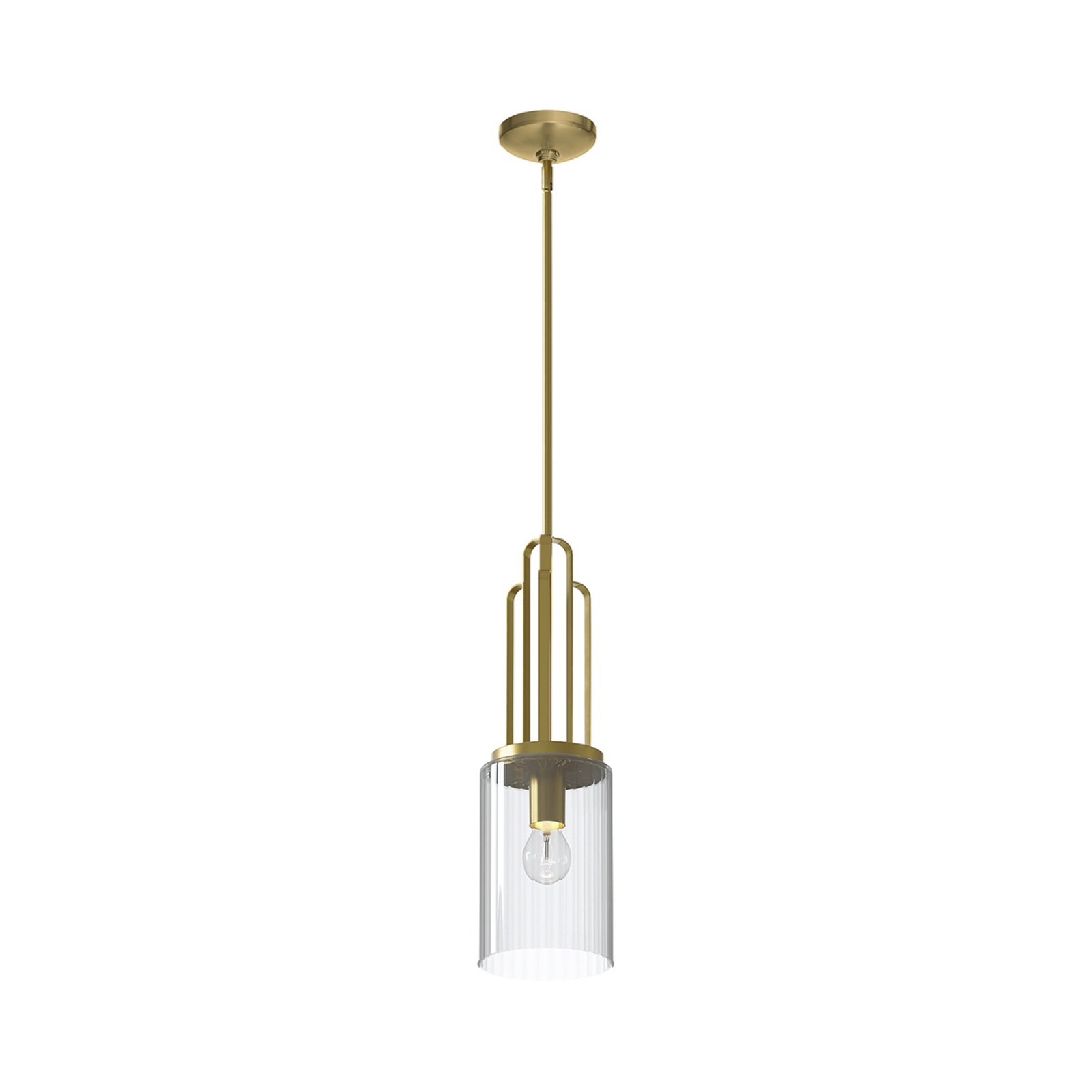 Kimrose pendant light, 1-bulb, brass