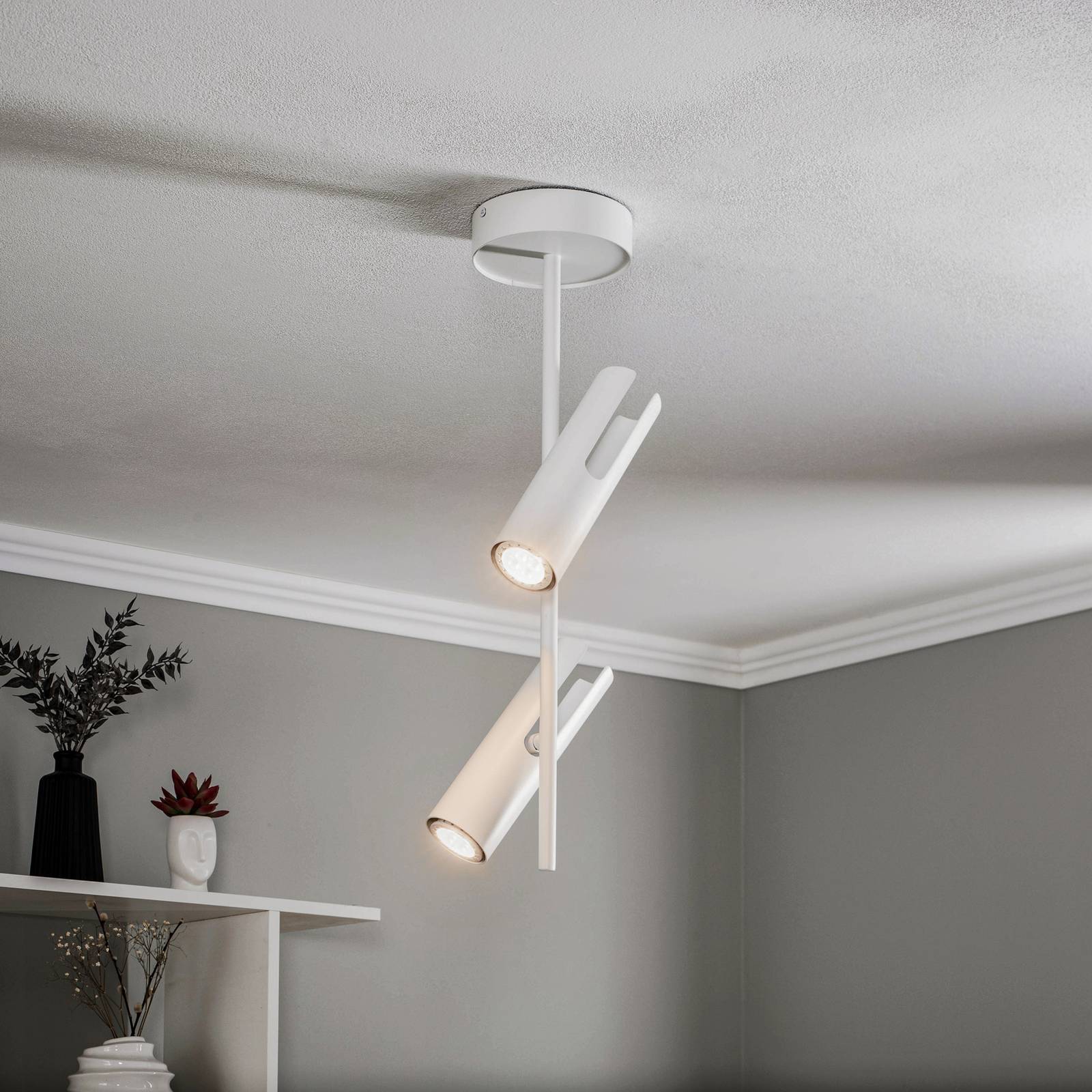 SIGMA Spot pour plafond Leda 2 à 2 lampes blanc