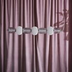 LOOM DESIGN candeeiro suspenso Pearl 7, cinzento/cromo, vidro, 110 cm