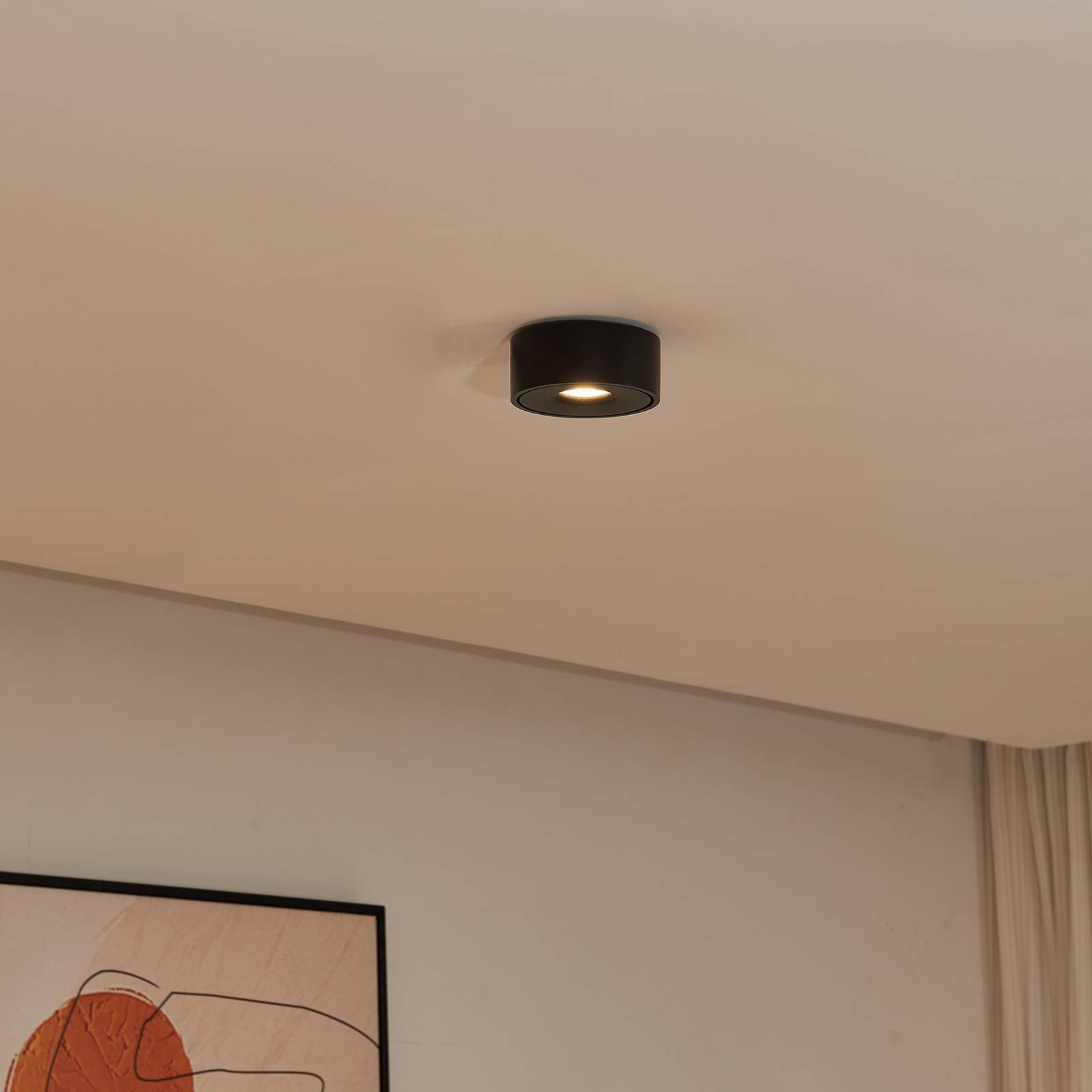 Arcchio Rotari LED-loftslampe sort