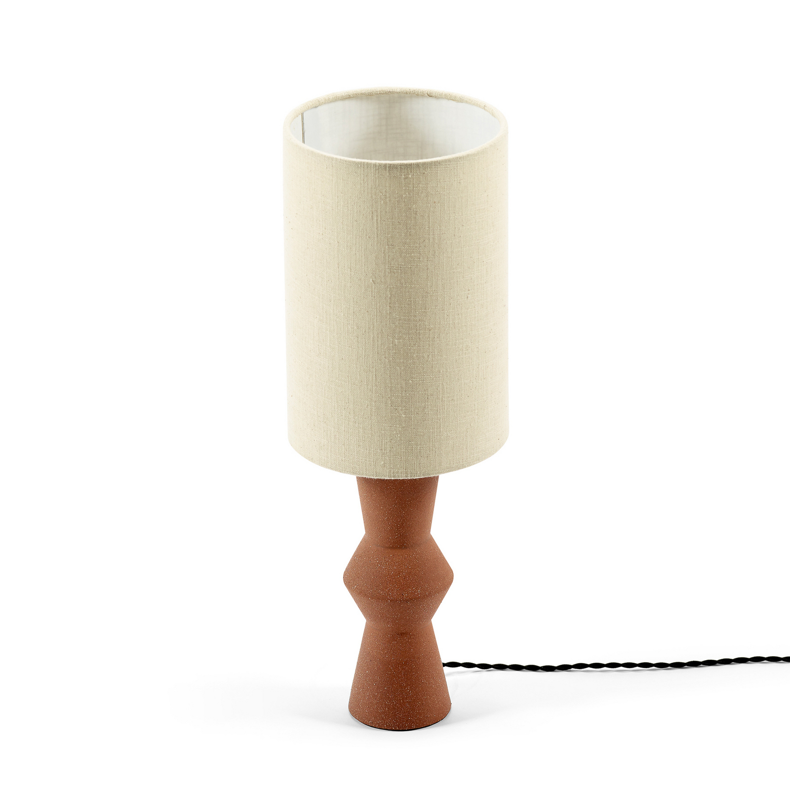 RED BROWN BEIGE MARIE-ANN bordlampe, terrakotta, lin, E27 – Serax