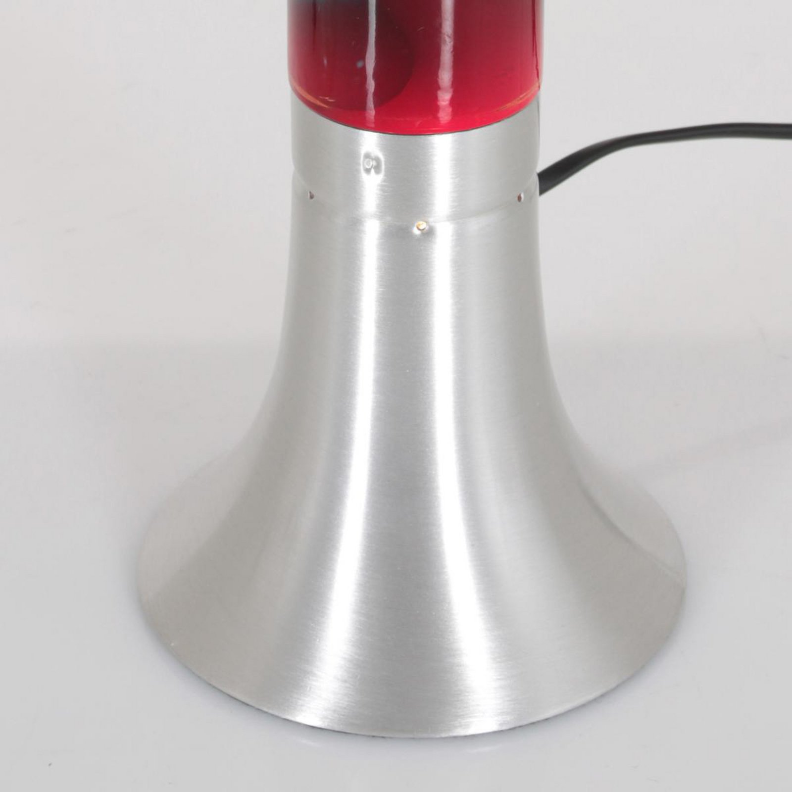 Lavalampe Volcan 3117, stahl, Flüssigkeit klar/rot, E14