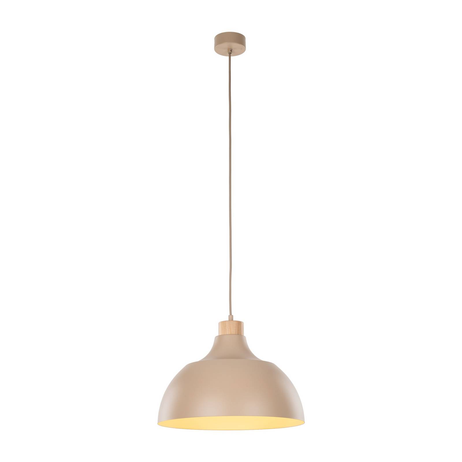 Żyrandol Cap, kolor piaskowy, metal, Ø 34 cm, E27