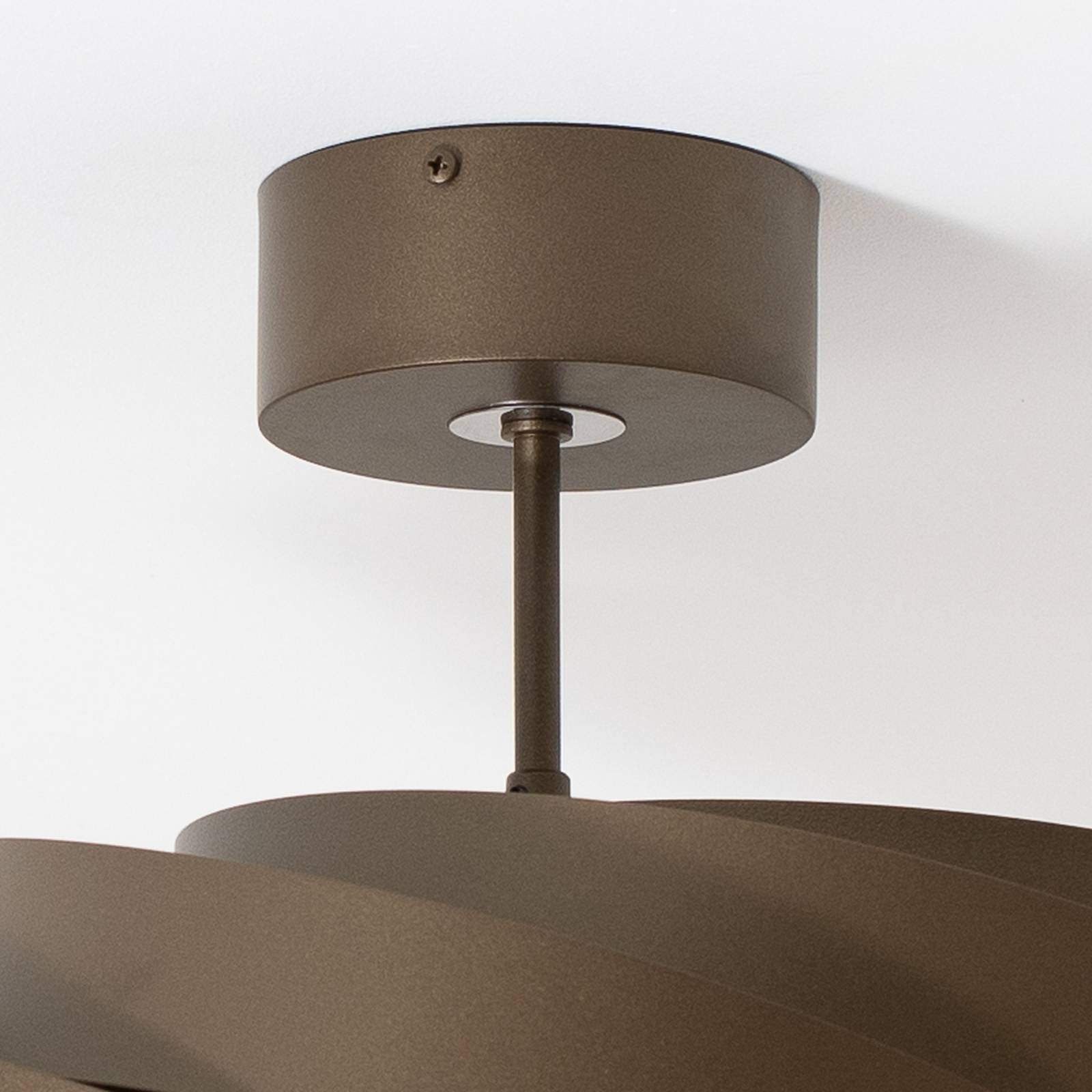 Lampa sufitowa Vento, kawowy brąz, Ø 50 cm