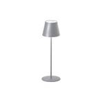 Cosenza LED uzlādējama galda lampa, augstums 38 cm, sudraba krāsā
