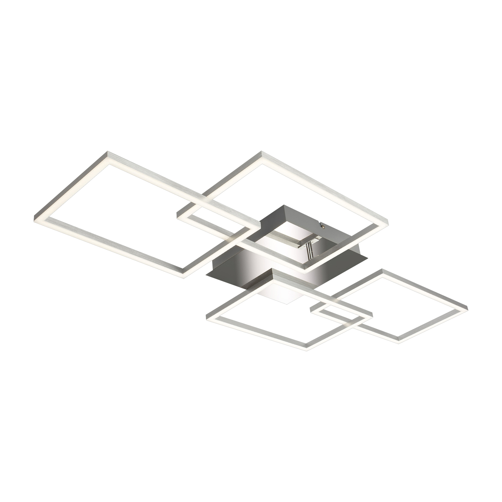 LED-Deckenlampe Frame 4 Quadrate chrom 95 x 47 cm