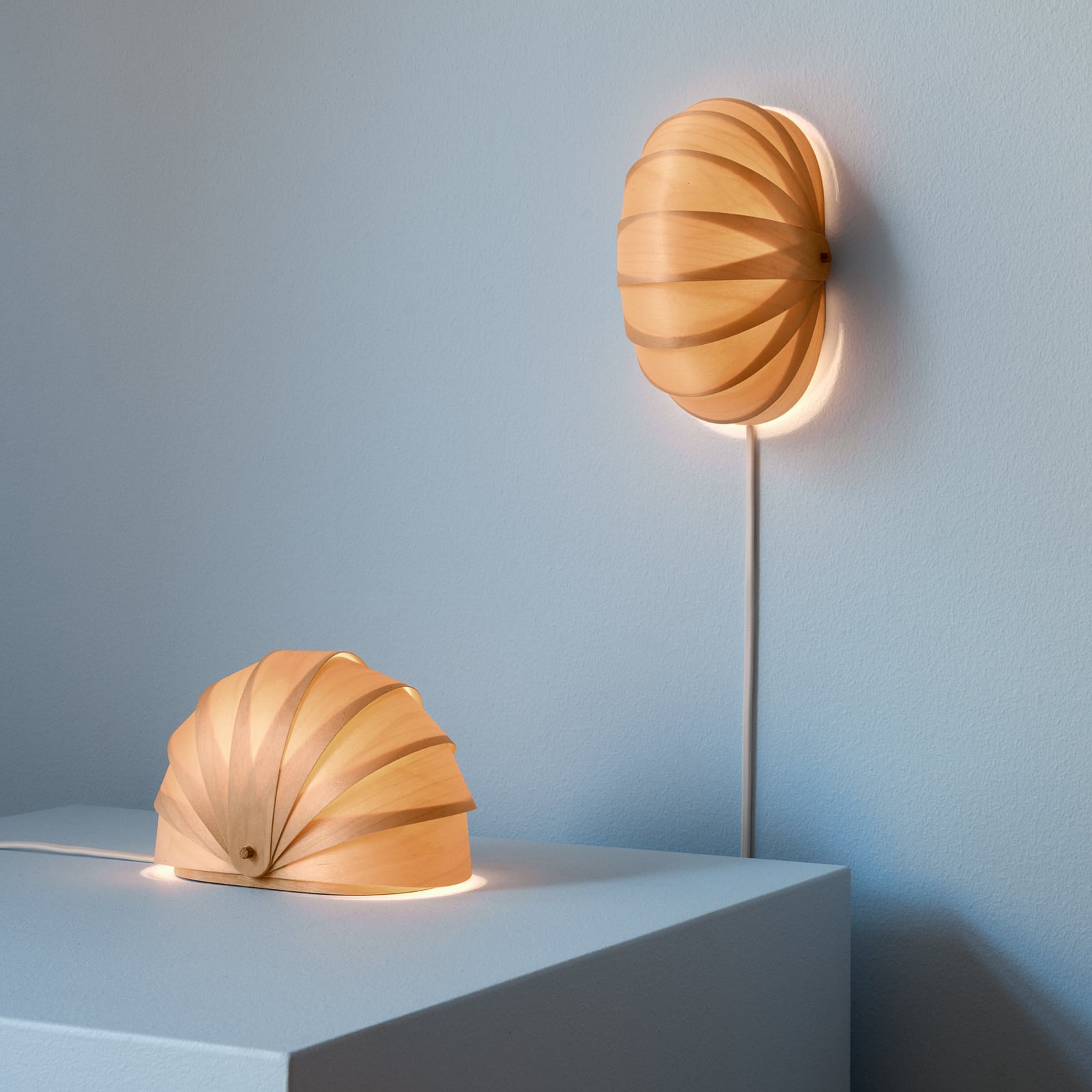 Tom Rossau ST908 table lamp, natural birch, 19 cm, G9