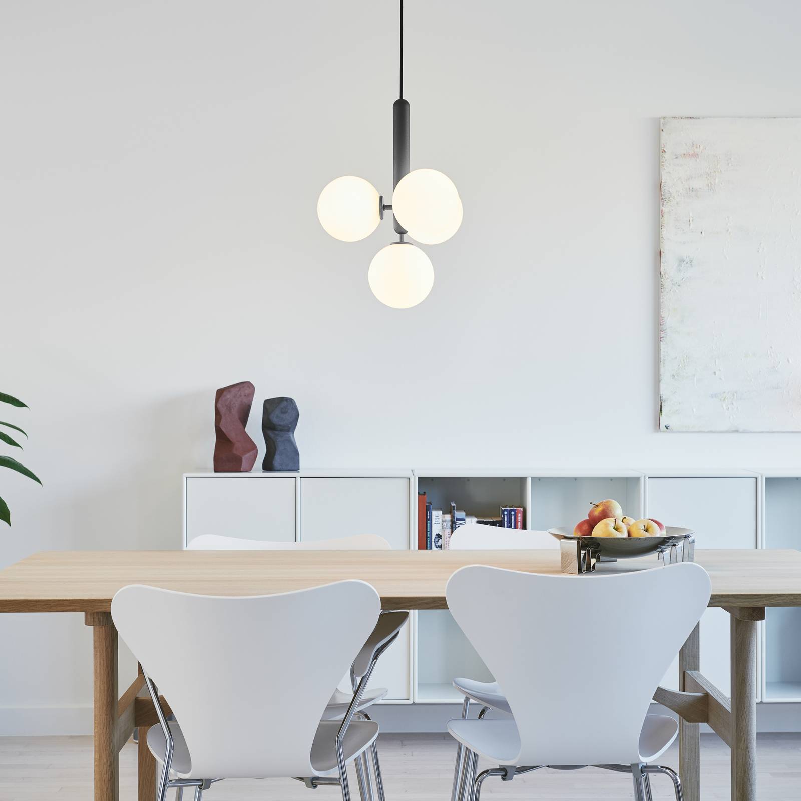 Nuura Miira 4 lampa wisząca 4-pkt. szara/opalowa