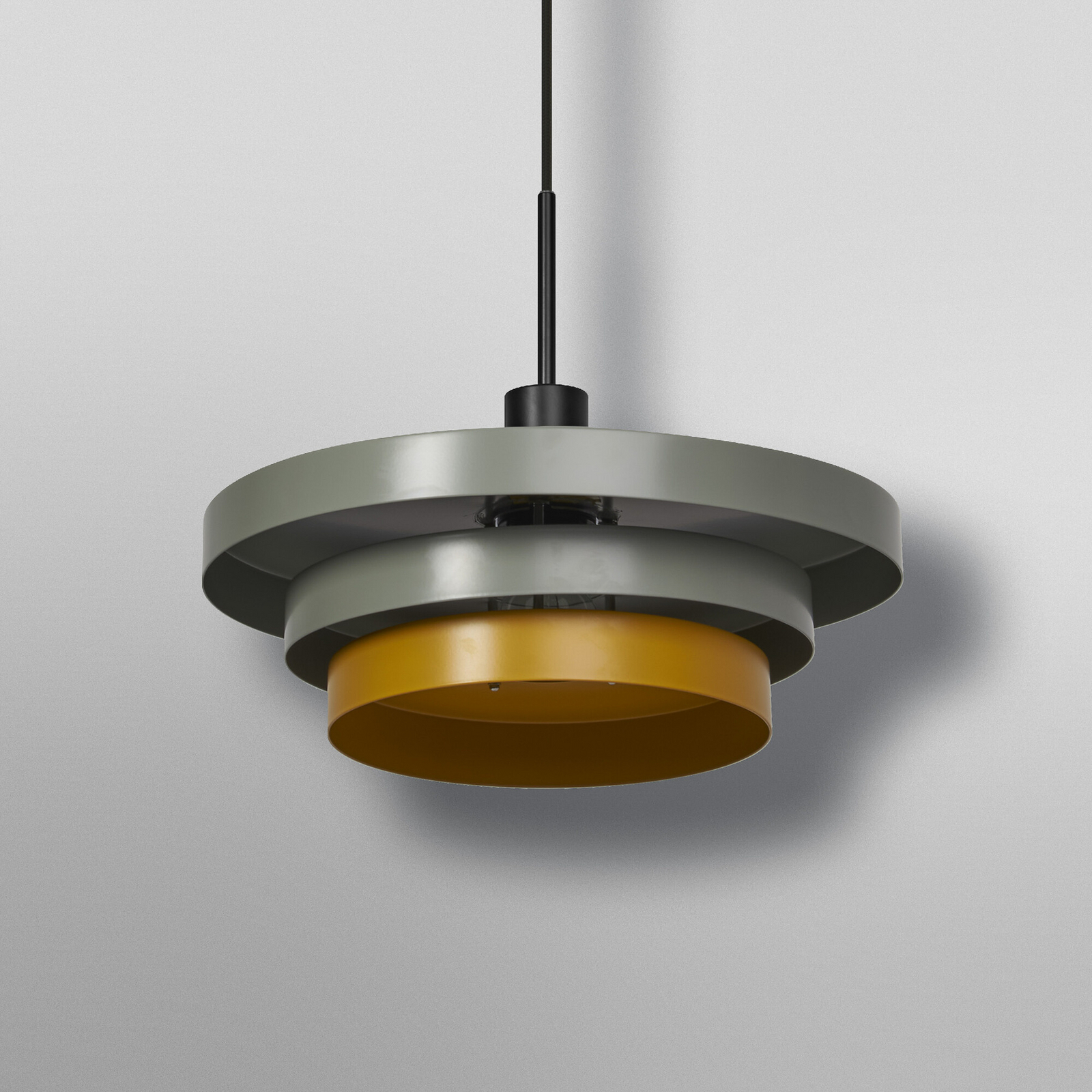 Lampada a sospensione OSRAM Decor Layers, verde/giallo, acciaio, E27