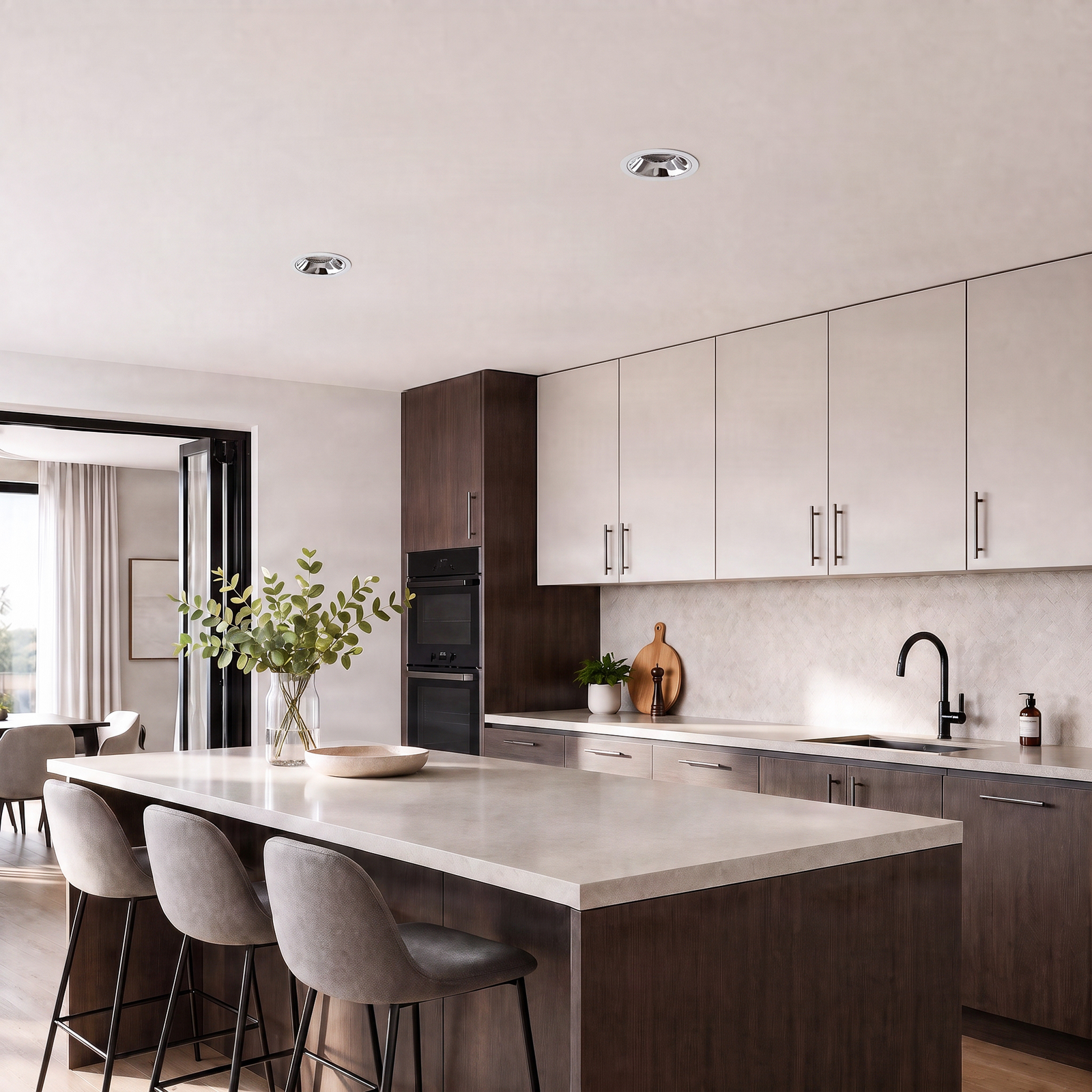 BRUMBERG Apollo Mini, réflecteur lisse, rond, 4.000 K, blanc