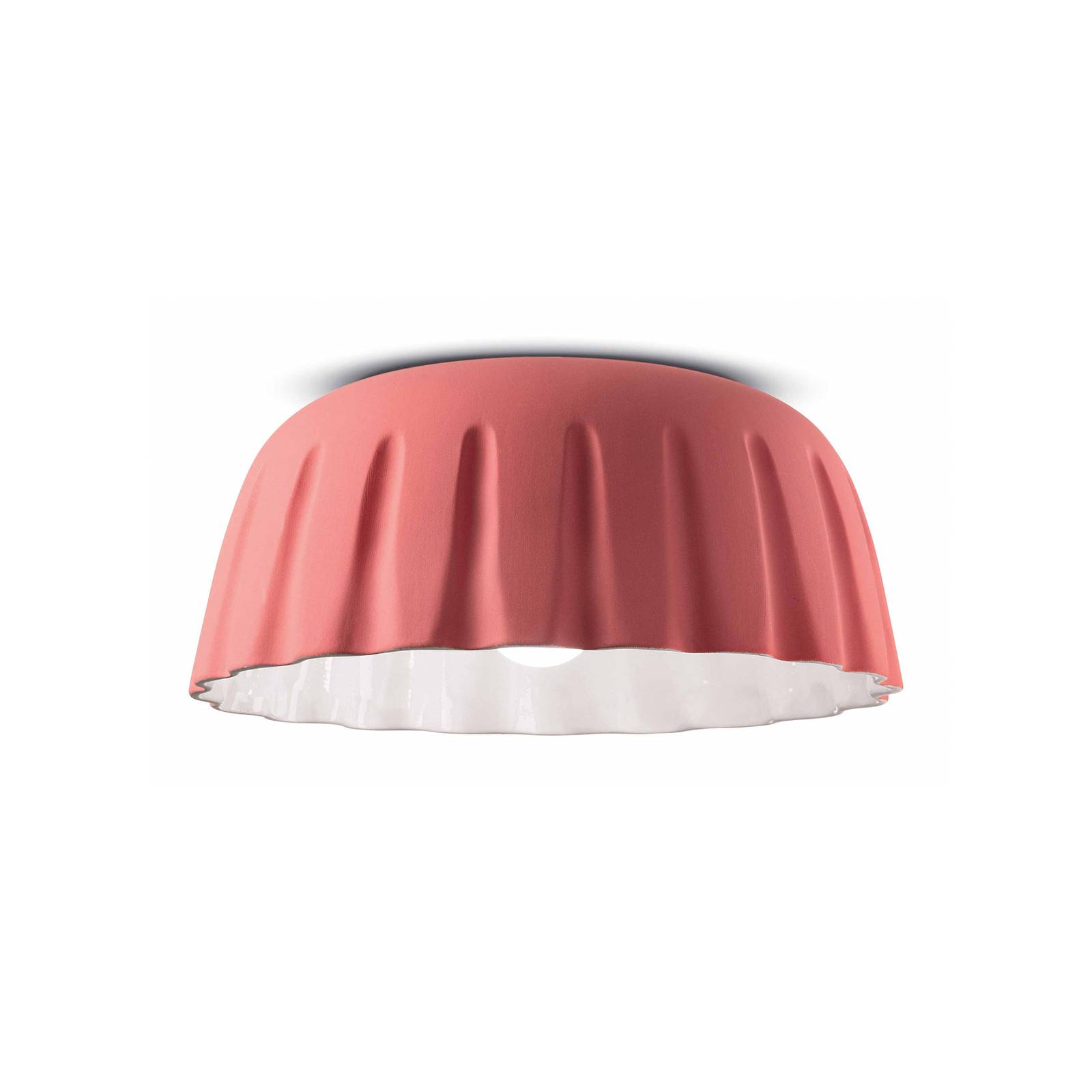Loftslampe Madame Gres keramik højde 17 cm pink