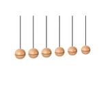 Wooden Balls 6 Lustră Pendul Wood/Black - Envostar