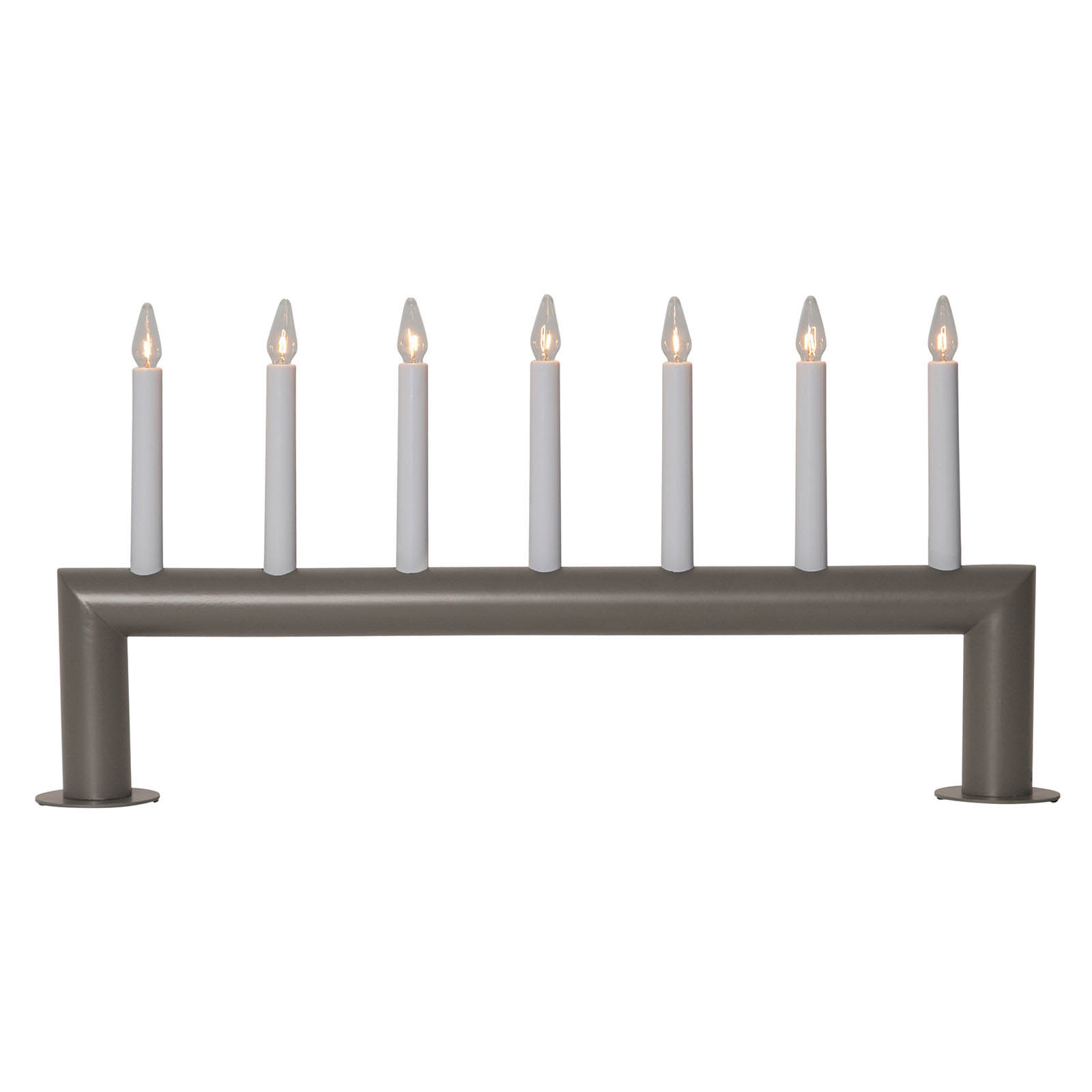 Circum candelabra, straight, 7-flame, grey-brown