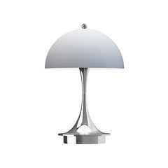Louis Poulsen Panthella Portable 160 V3, opalowy chrom/niebiesko-szary