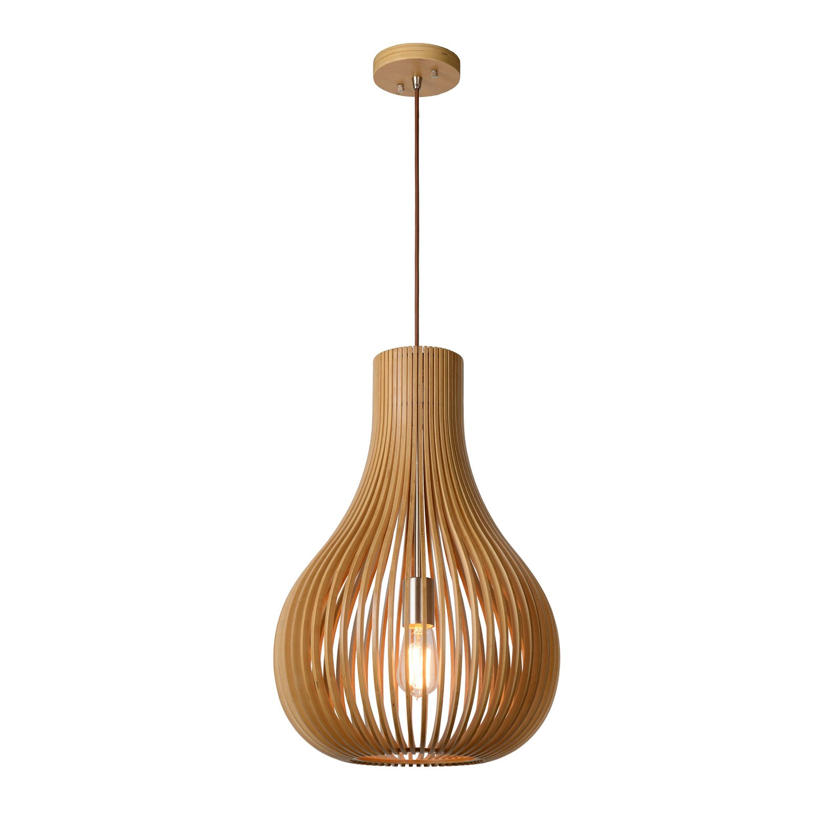 Bodo pendant light, light-coloured wood