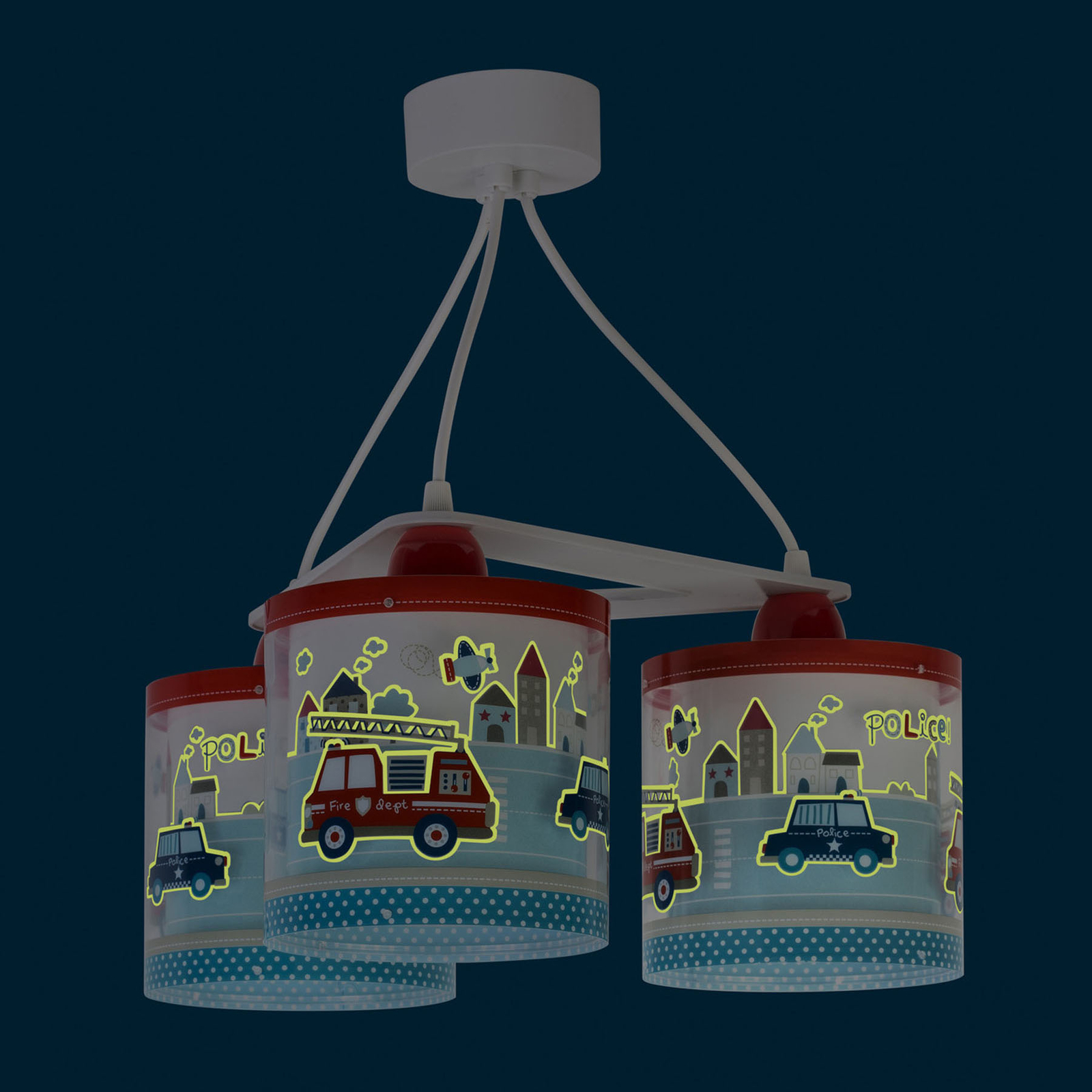 Polisens taklampa för barn, version med tre lampor
