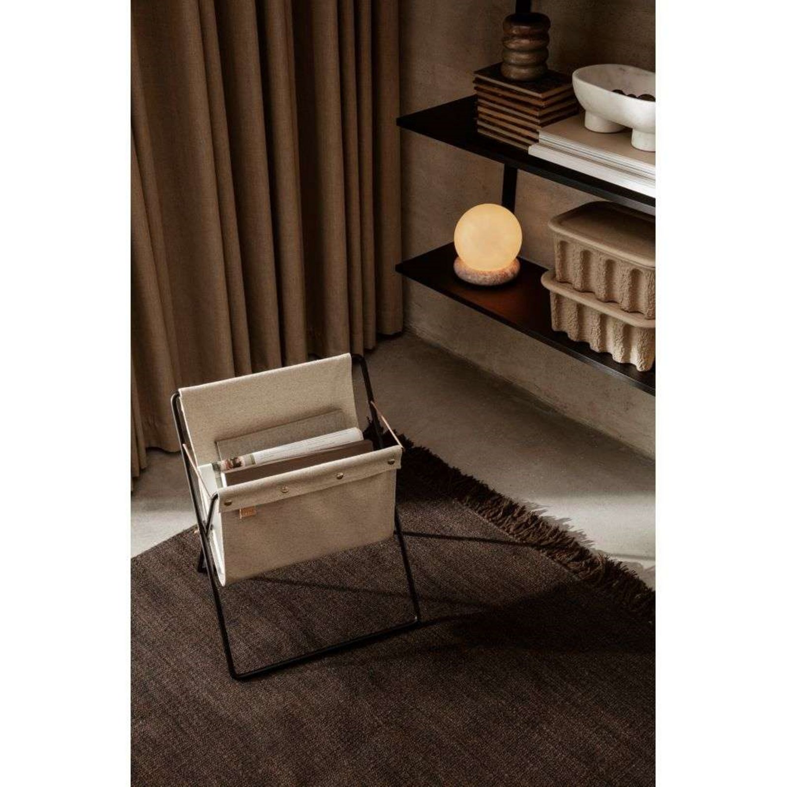 Herman Magazine Stand Black - ferm LIVING