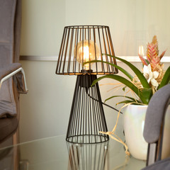 Lampa stołowa Torri Mix, czarna, metal, 41 cm, E27