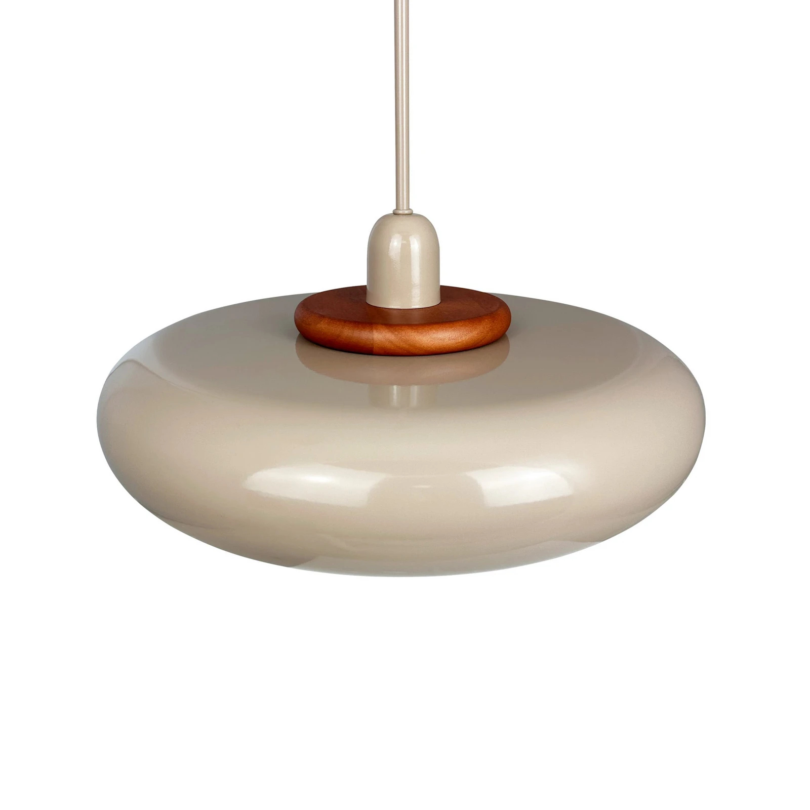 Dyberg Larsen závěsné světlo Planet, mléčně bílé, Ø 40 cm, kov