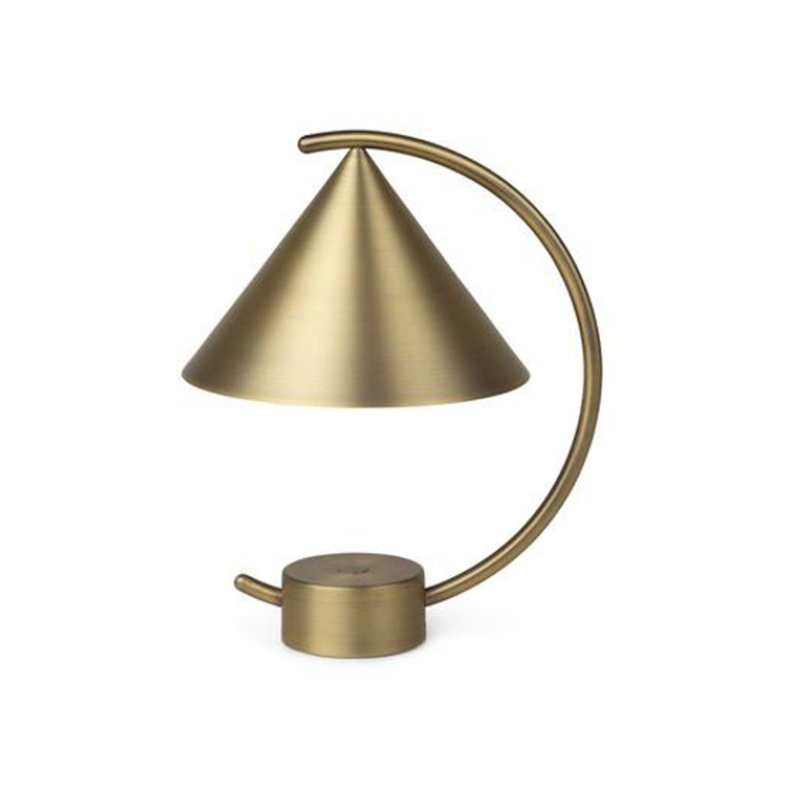 ferm LIVING LED rechargeable table lamp Meridian, brass, dimmable