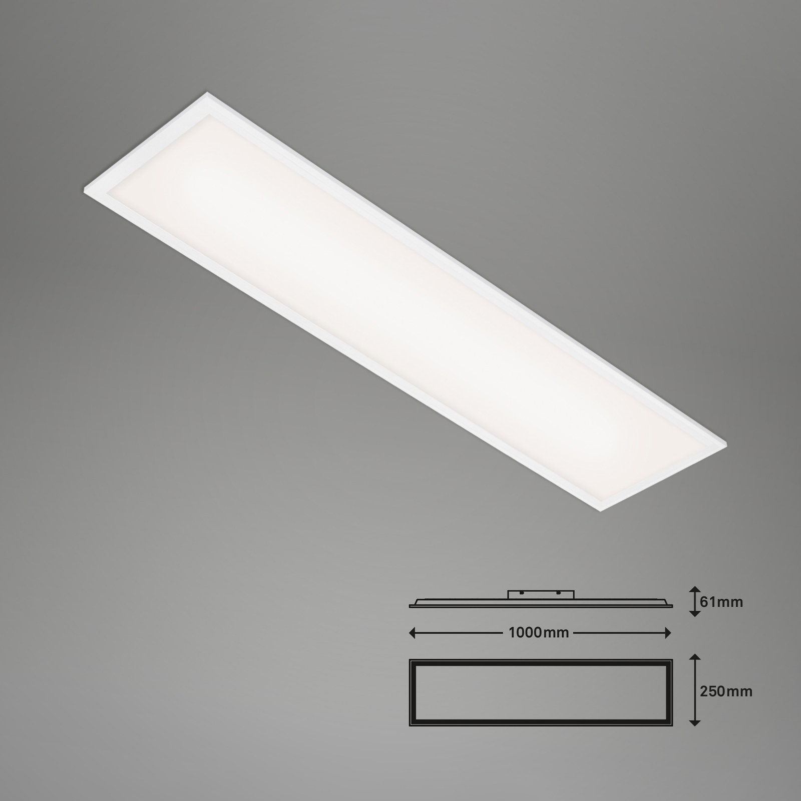 Painel LED Piatto CCT com controlo remoto 100x25 branco