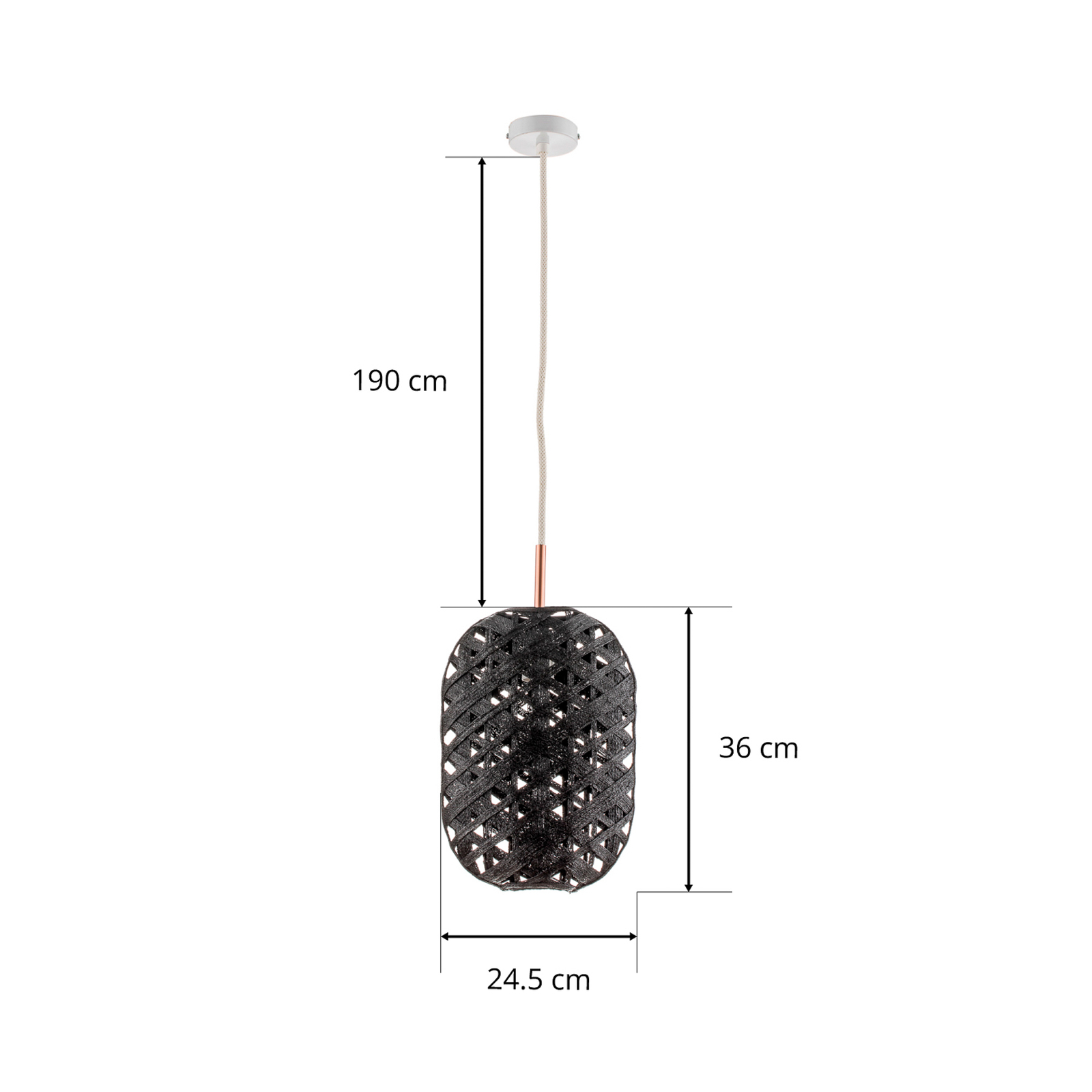 Forestier Capsule S suspension, 36 cm, noire