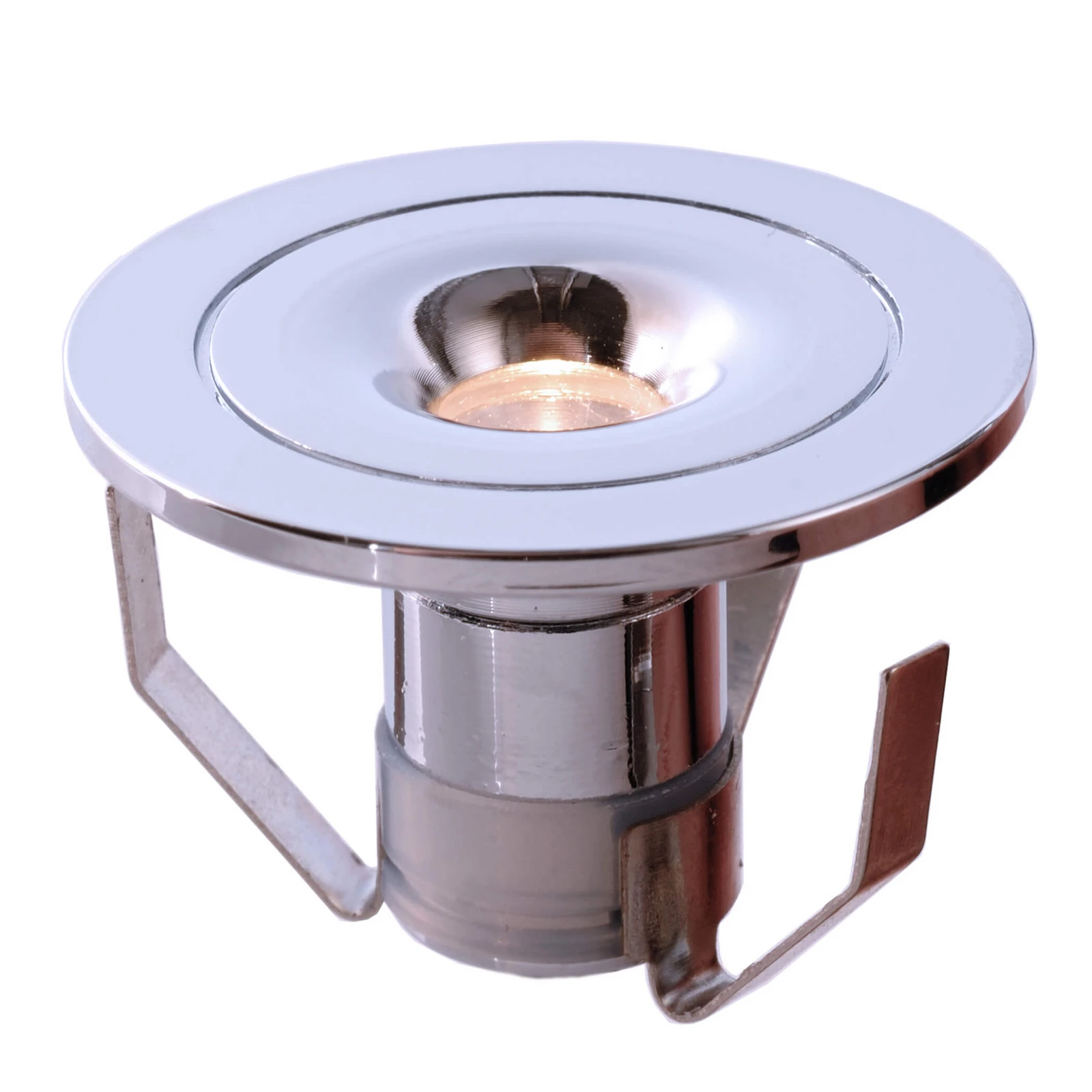 LED-Deckeneinbauleuchte Punto Lumi, silber, 1 W, 3.000 K