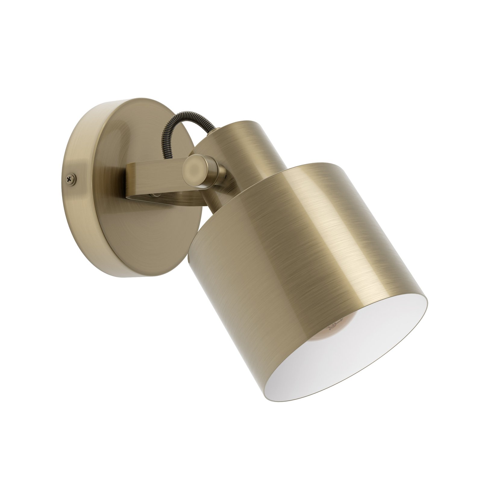 Southery wall spotlight, 1-bulb brushed cream gold