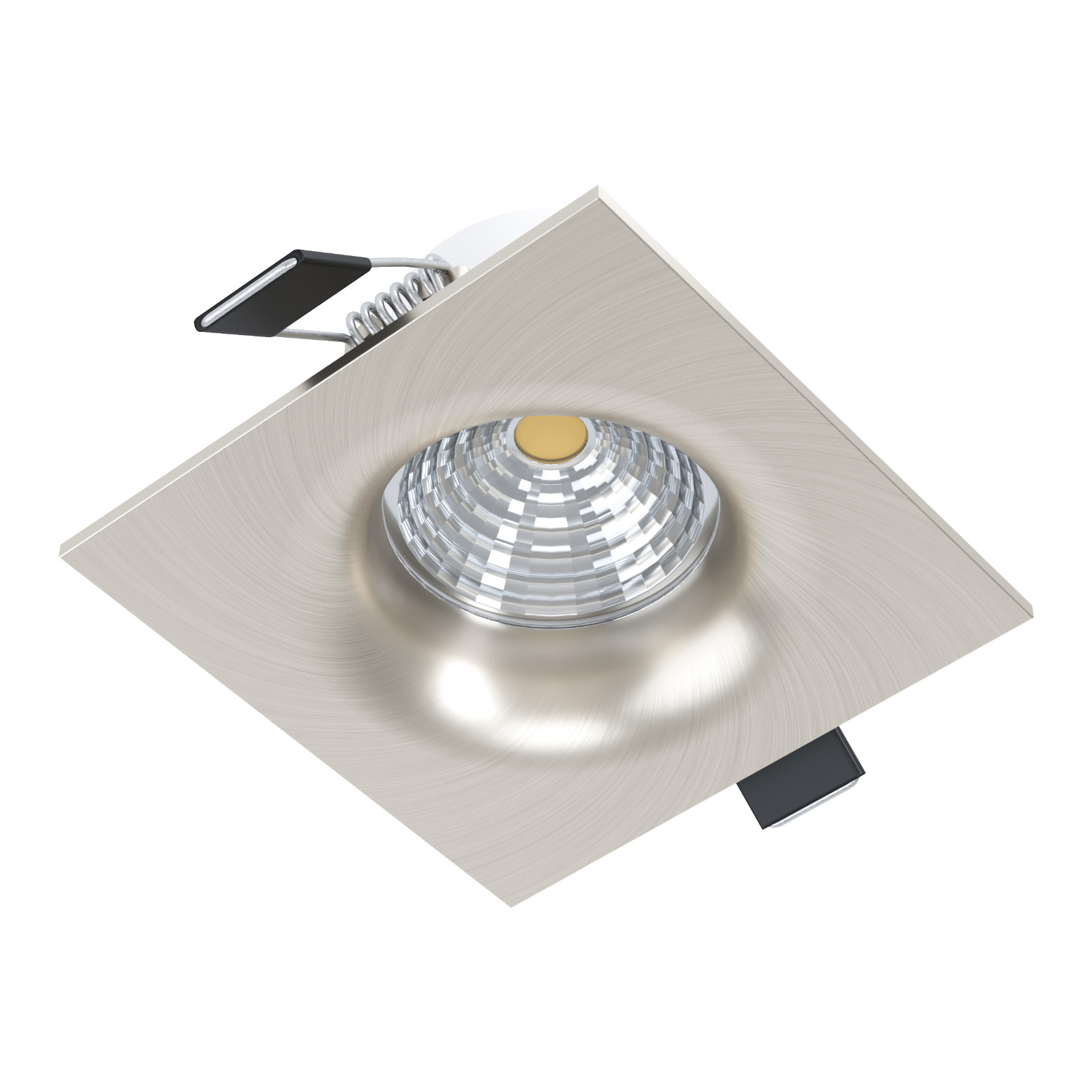 EGLO Saliceto downlight angular rigid 2,700 K nickel, for Living / Dining Room, aluminium, 6 W, energy efficiency: A+, L: 8.8 cm, W: 8.8 cm, H: 4.2 cm