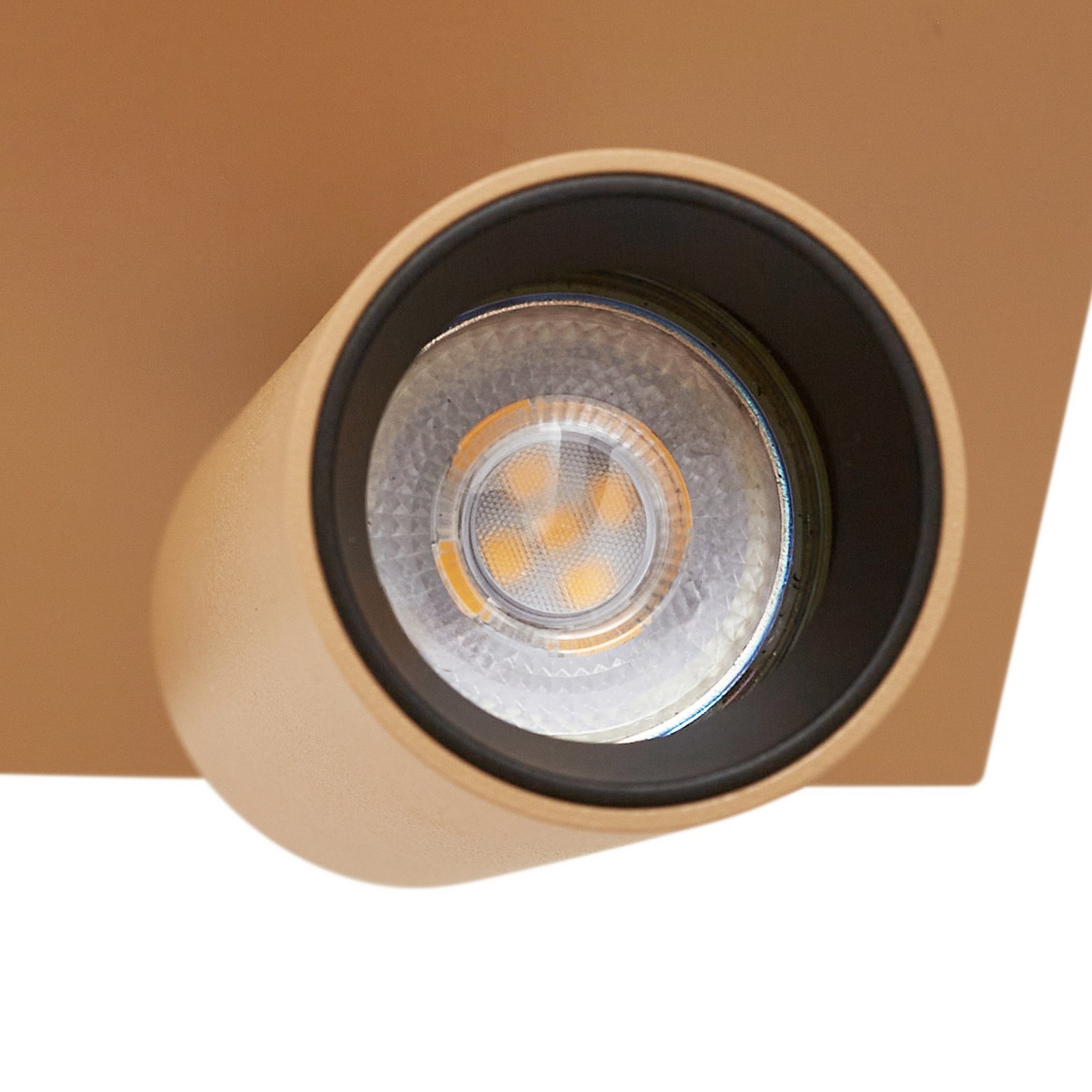 Arcchio Brinja Slim ceiling spotlight, brown, 1-bulb, GU10 MR11
