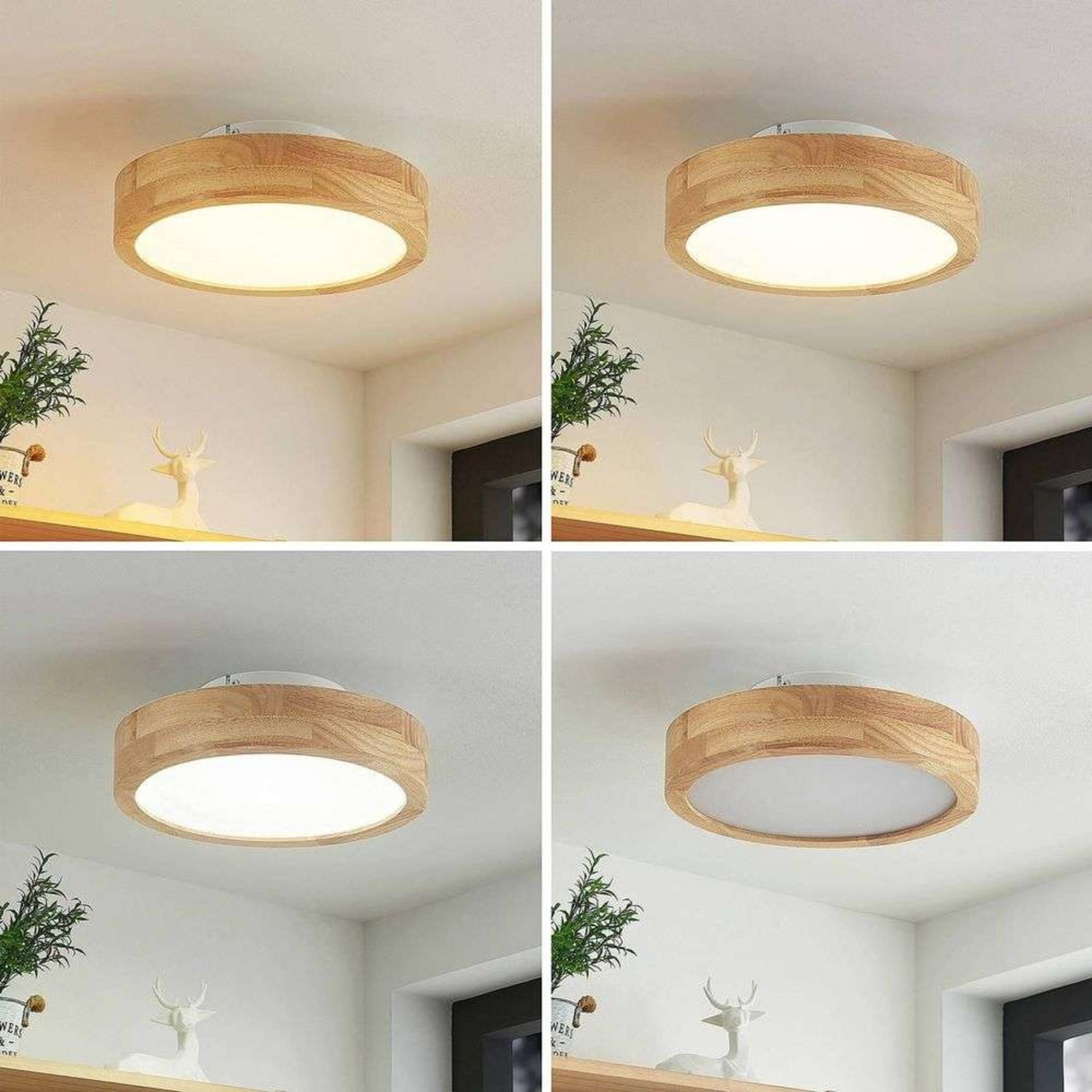 Lanira LED Plafonieră Ø30 Oak - Lindby