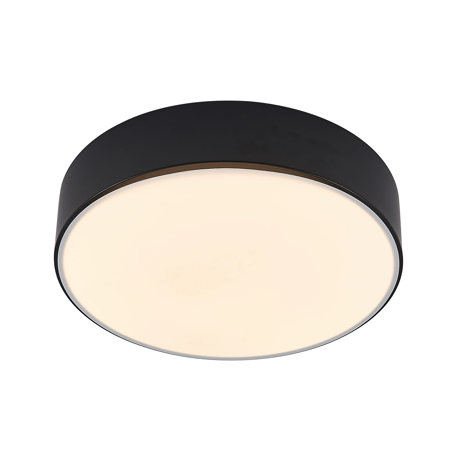 Lindby LED mennyezeti lámpa Simera, Ø 30 cm, fekete, fehér