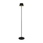 Suarez LED įkraunama grindų lempa, juoda, aukštis 123 cm, metalinė