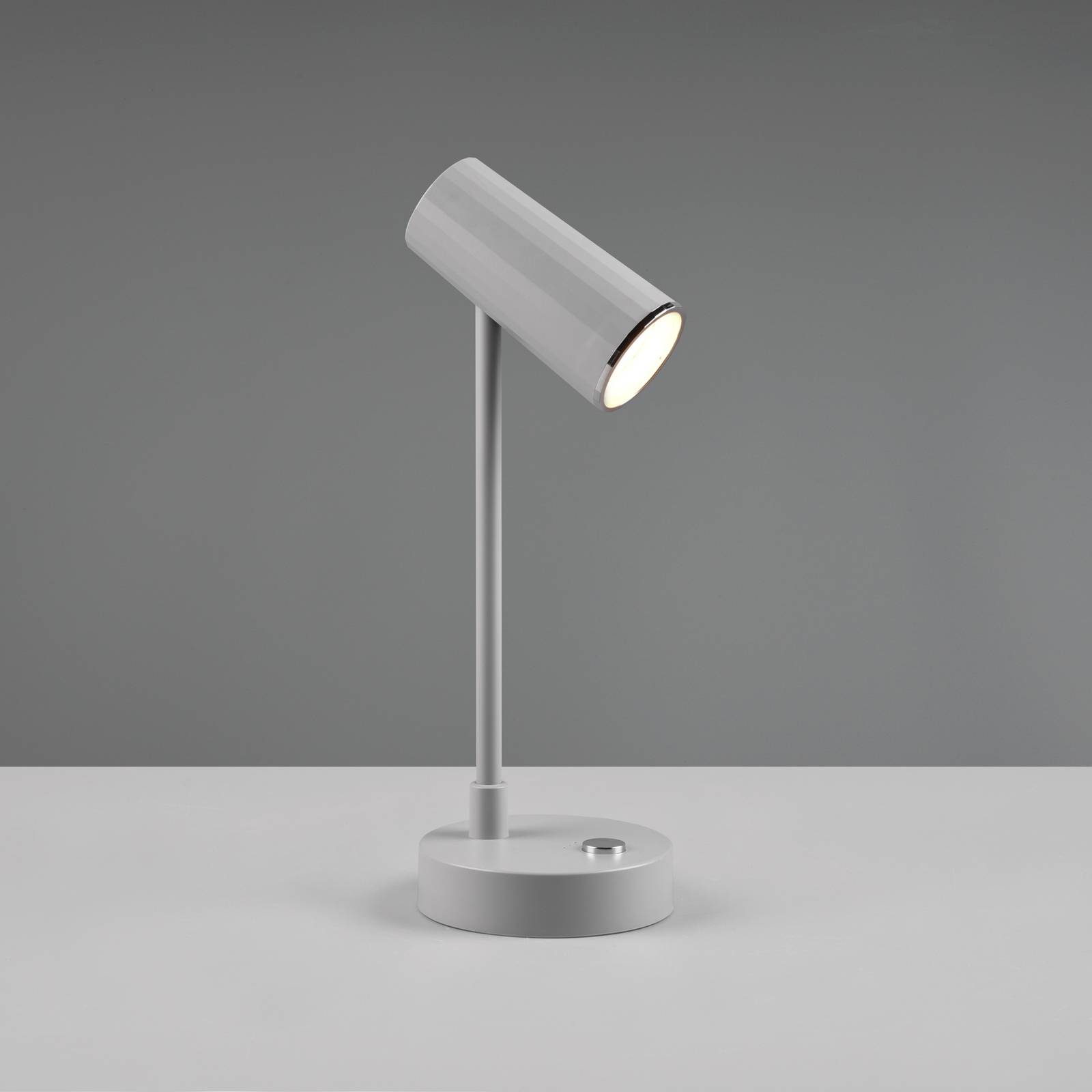 Image of Reality Leuchten Lampada LED da tavolo Lenny CCT con accu, grigio