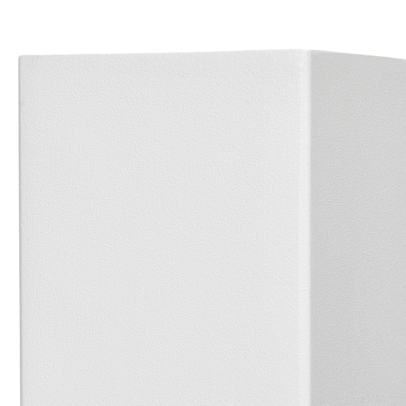 Prios outdoor wall light Tetje, white, angular, 16 cm