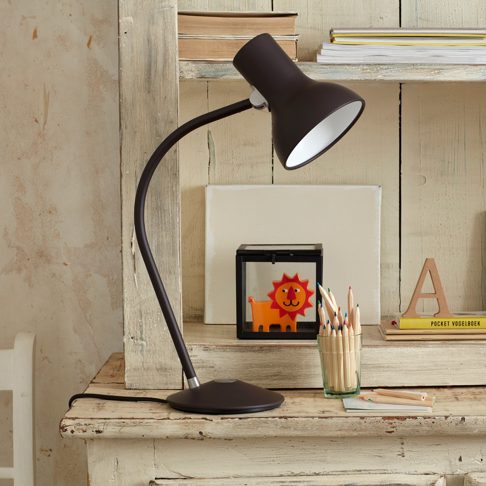Anglepoise Type 75 Mini table lamp, brown black