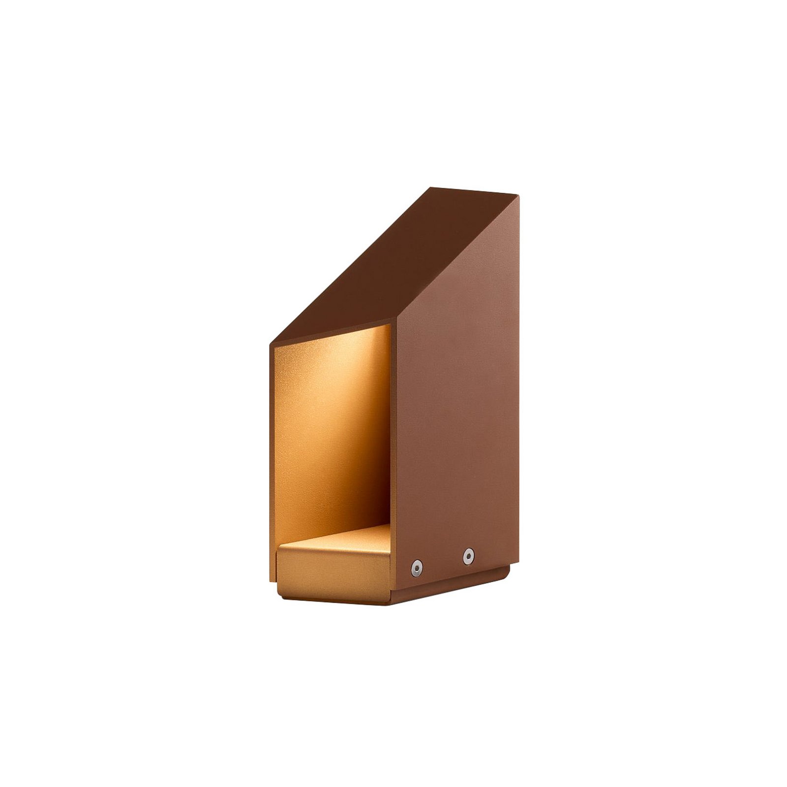 Candeeiro pilar LED MARSET Domus Altura 26 cm, alumínio castanho-ferrugem