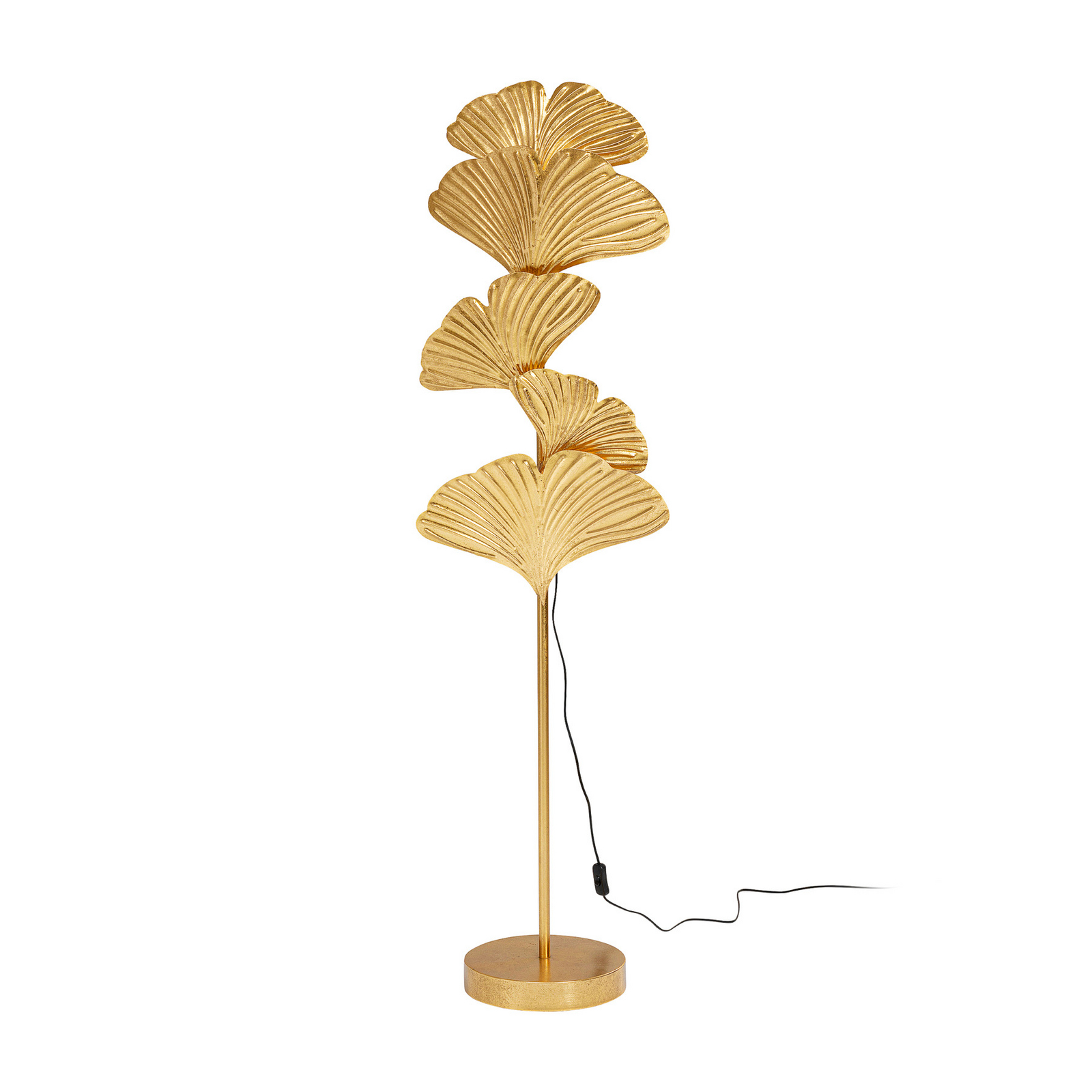 Lampe sur pied KARE Yuva, couleur or, métal, 160 cm, E27