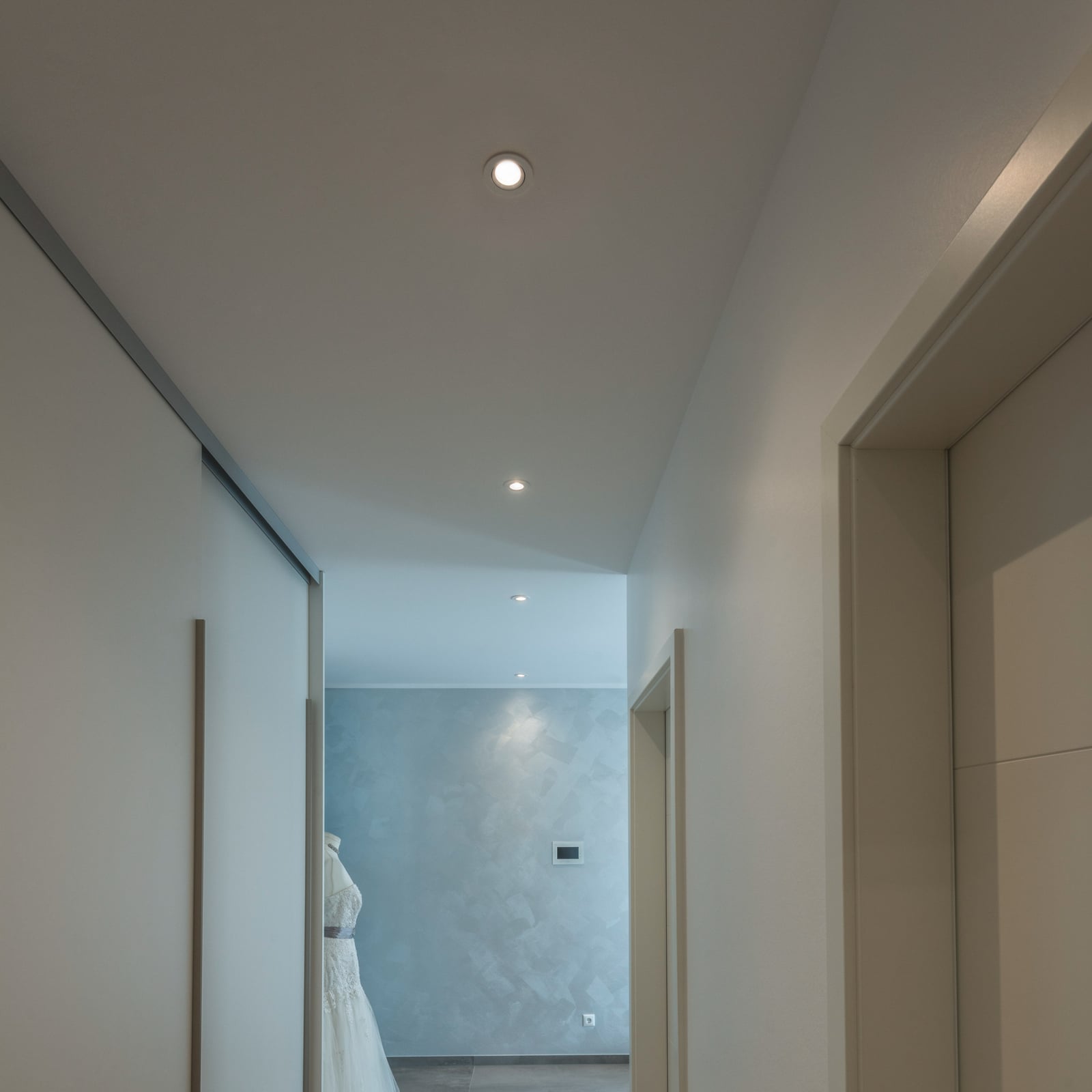 SLV LED-takinbyggnadsspot New Tria, rund, vit, 3 000 K, 38°
