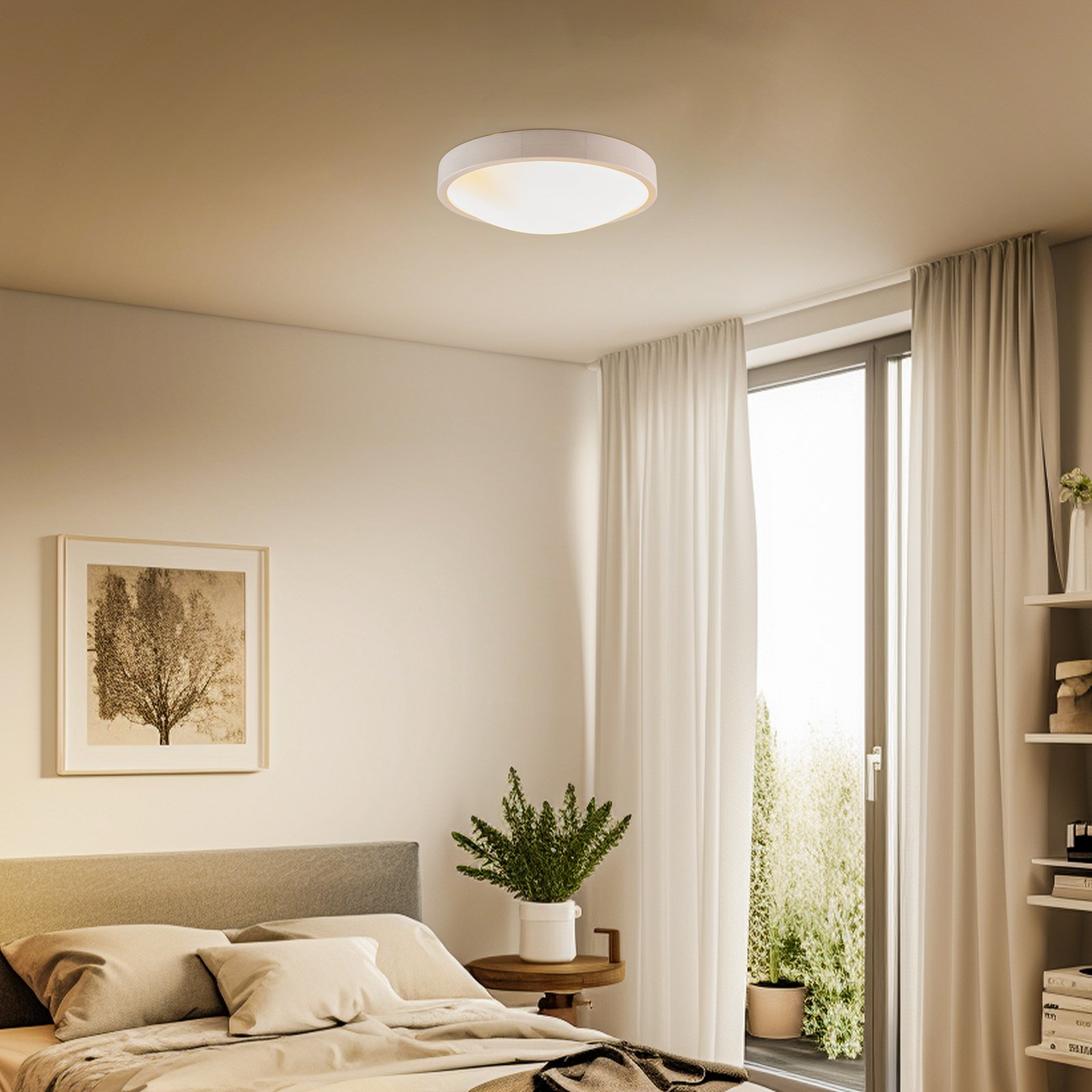 Envostar Kris lampa sufitowa, Ø 37,5 cm, biała