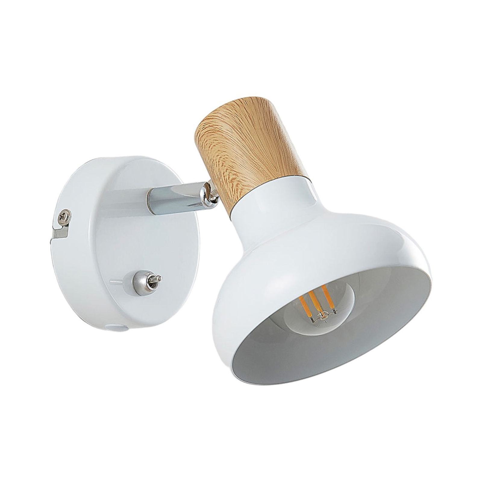 Fridolin Vegglampe White - Lindby