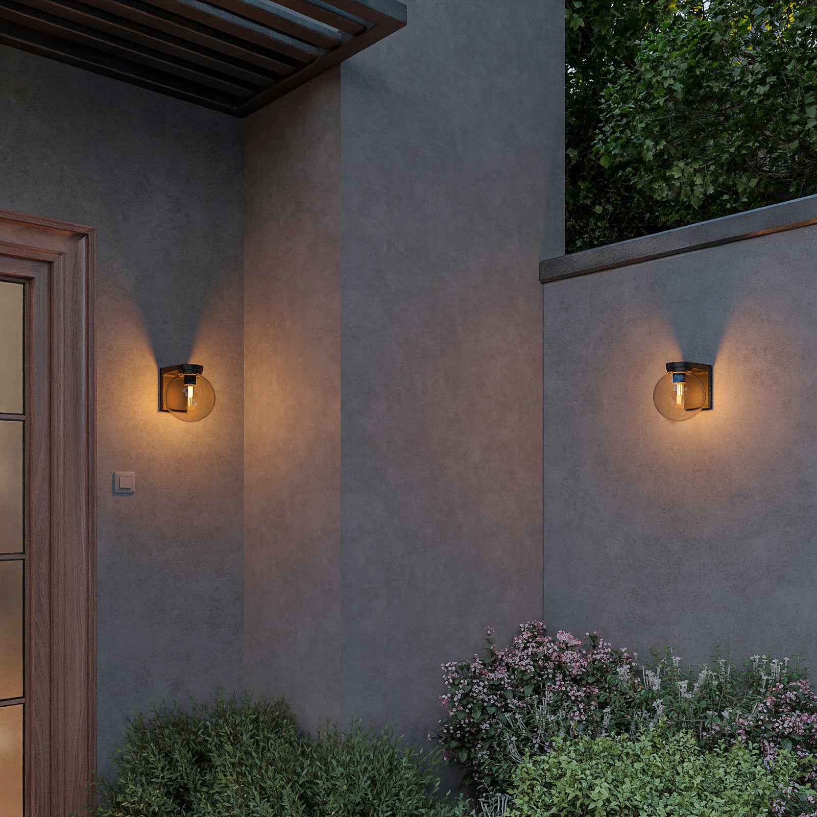 Philips Ulio kültéri fali lámpa, fekete, fém, IP44, E27