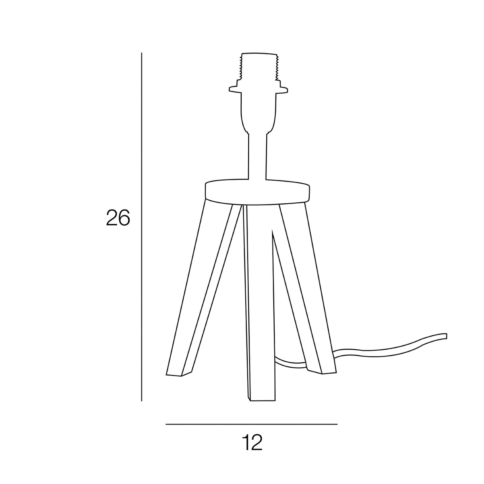Lampă de masă Yoga, fără abajur, lemn deschis la culoare, înălțime 26 cm, lemn Lampă de masă Yoga, fără abajur, lemn deschis la culoare, înălțime 26 cm, lemn