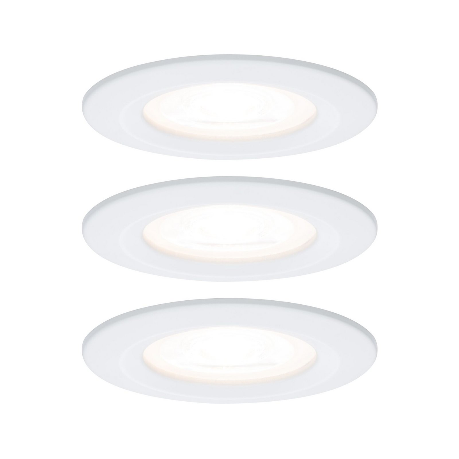 Paulmann vestavné LED podhledové svítidlo Nova, bílá Ø 8 cm GU10-LED IP44, sada