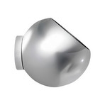 Wandbloempot Globe, Ø 21 cm, zilver, roestvrij staal - AYTM